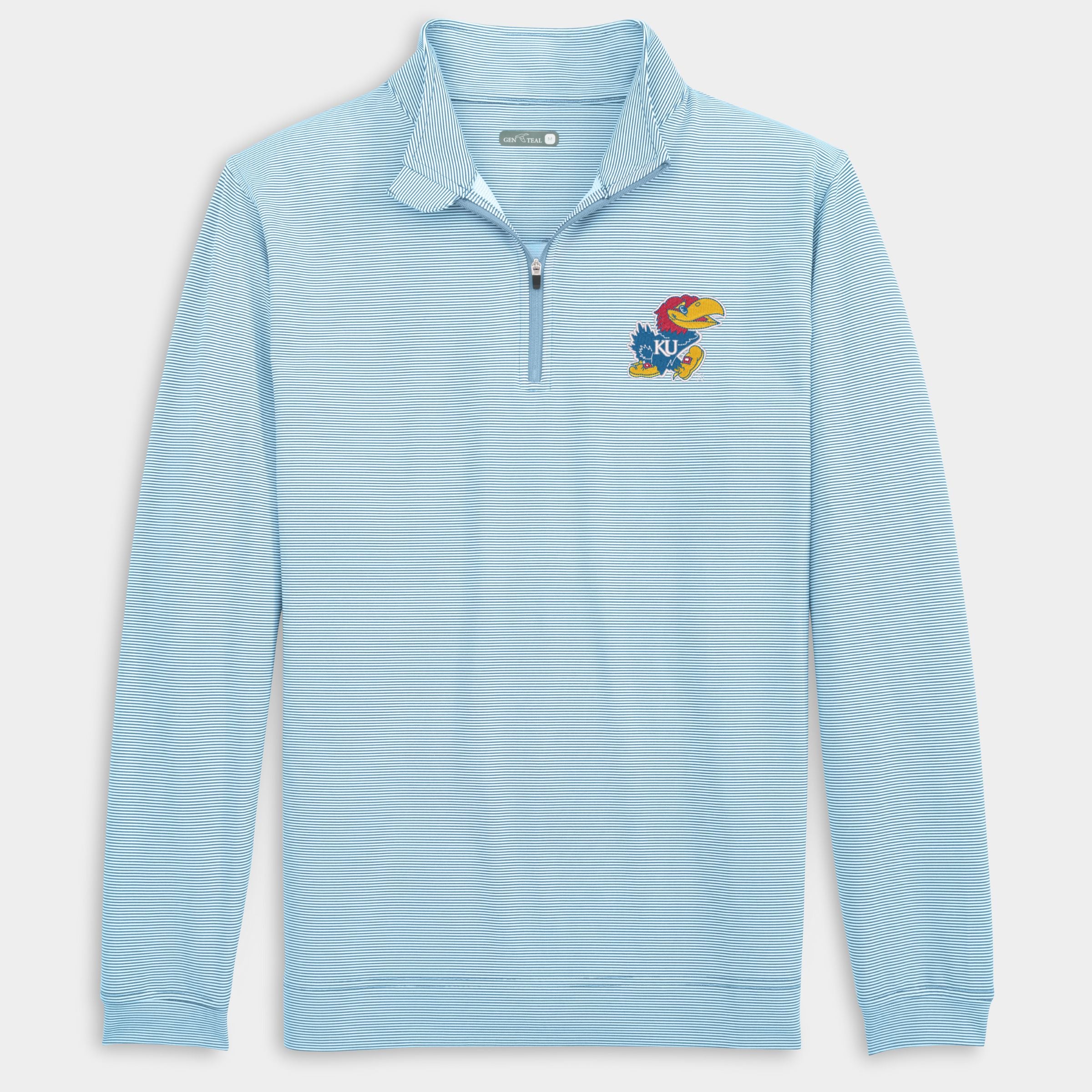 Kansas Pinstripe Venture Performance Quarter-Zip