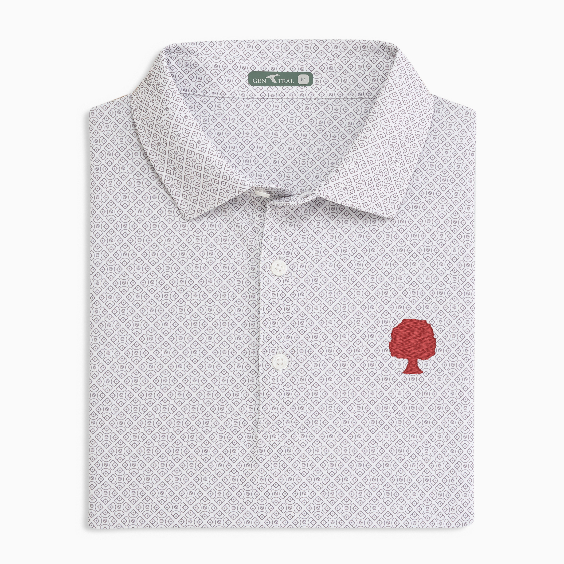 Grove Collective Diamonds Printed Performance Polo