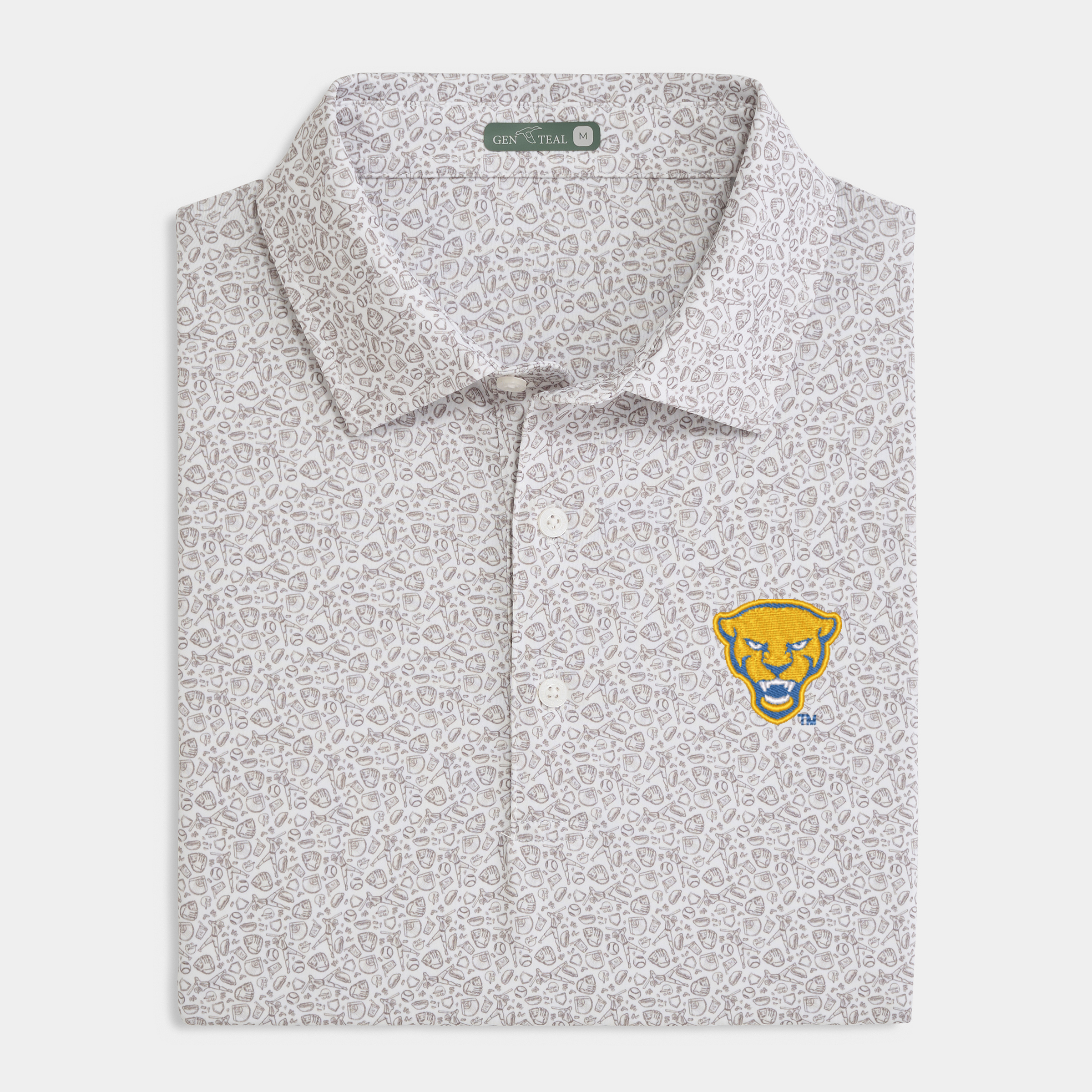Pitt Fastball Printed Performance Polo