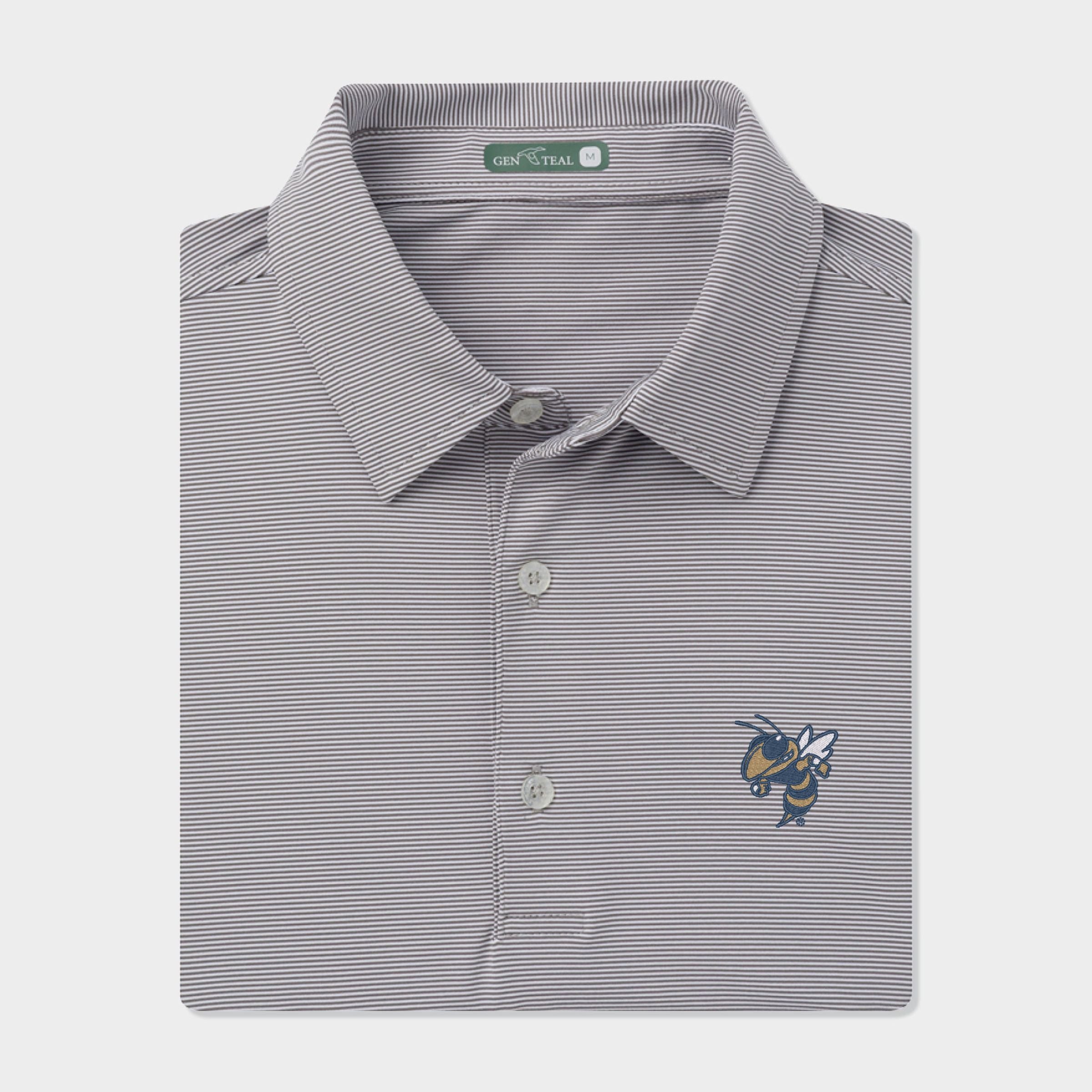 Georgia Tech Yellowjackets Club Pinstripe Performance Polo
