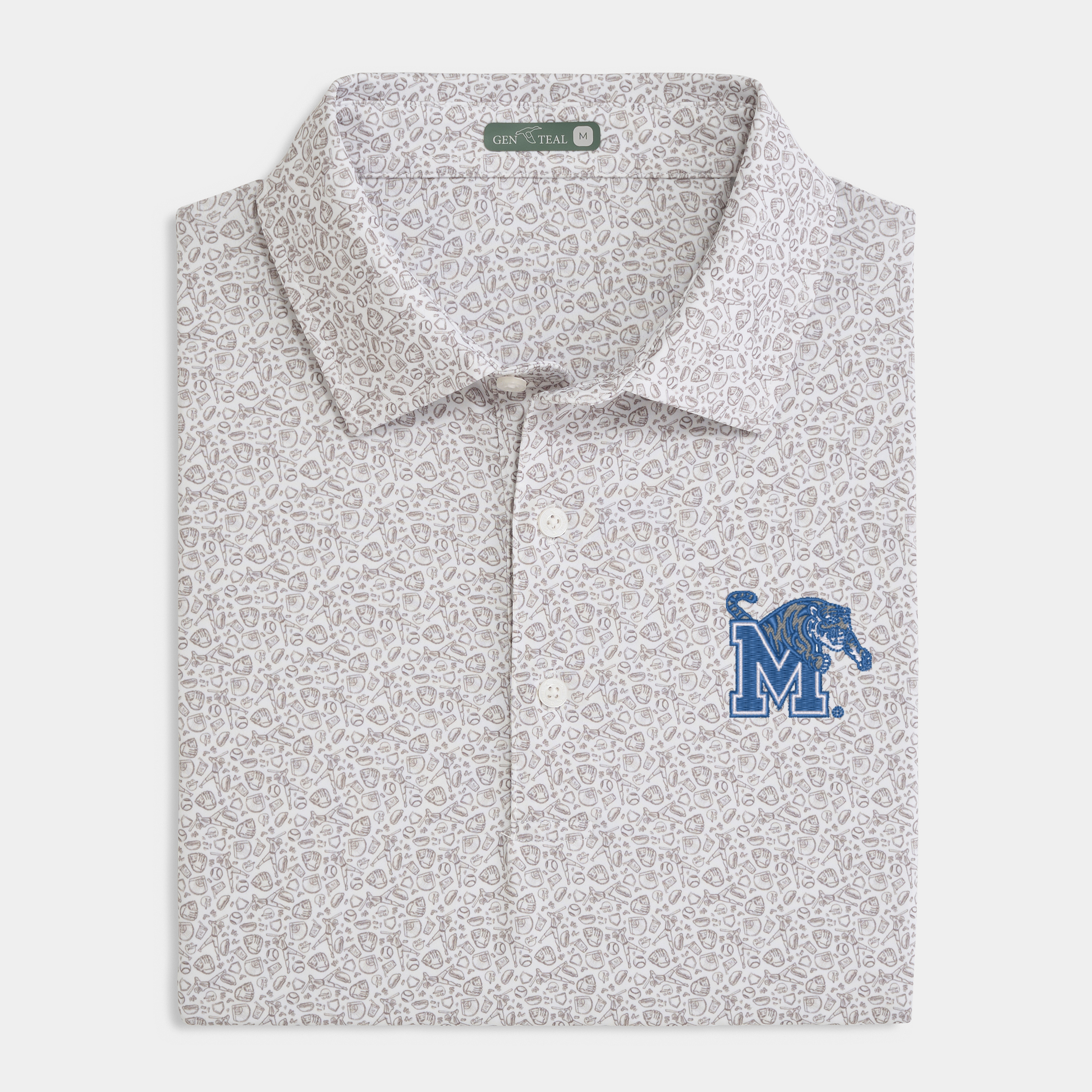 Memphis Fastball Printed Performance Polo