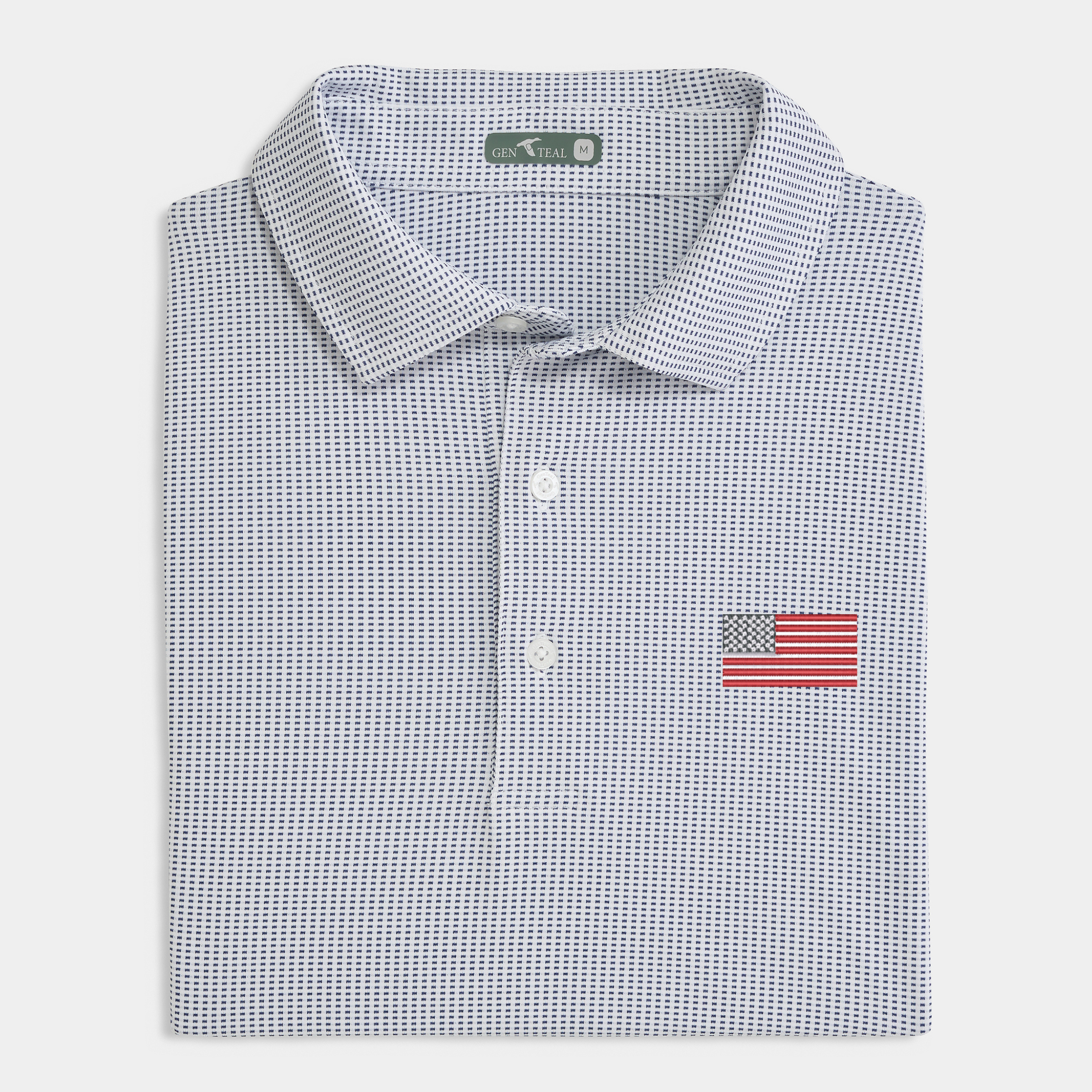 American Flag Jacquard Performance Polo