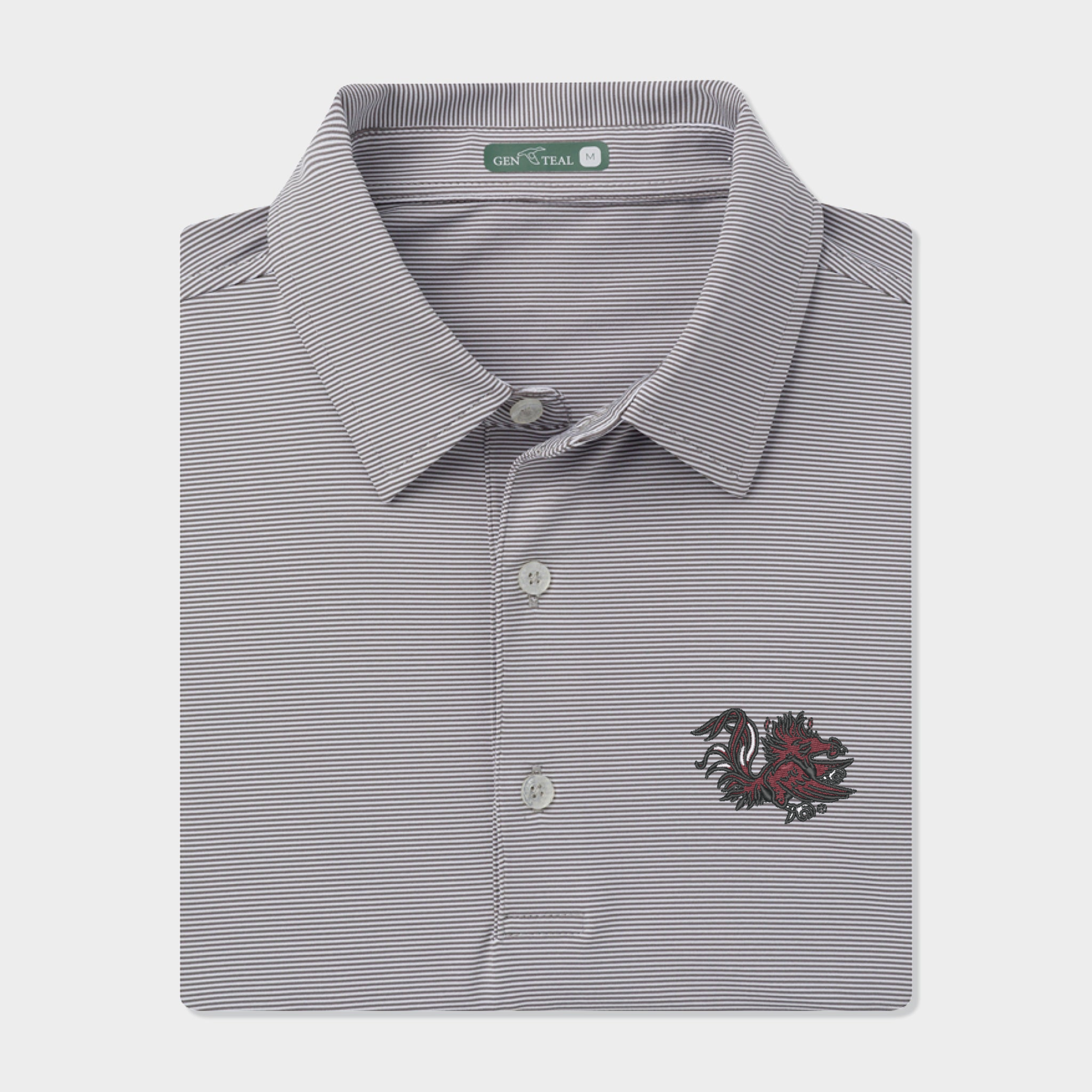 South Carolina Vault Gamecock Pinstripe Performance Polo