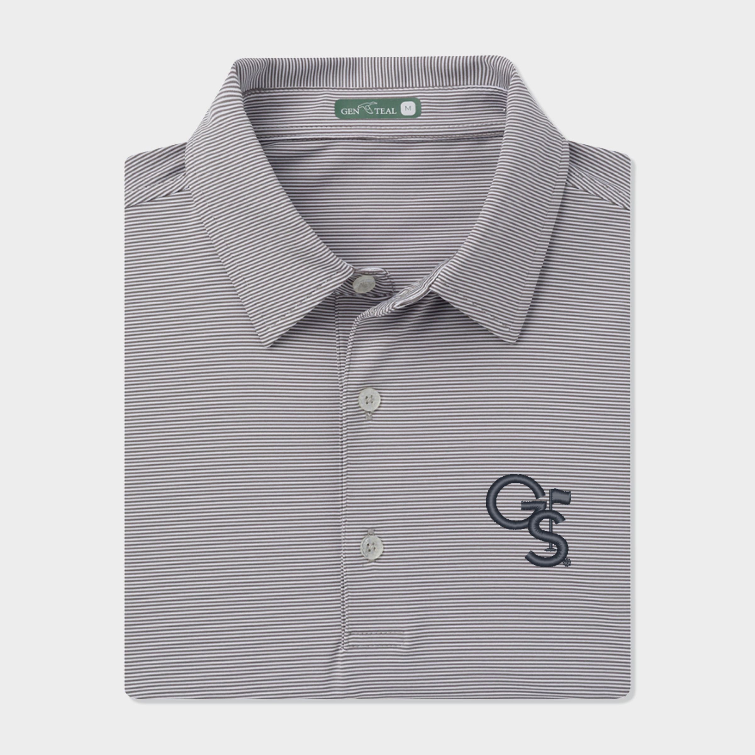 Georgia Southern Flag Club Pinstripe Performance Polo