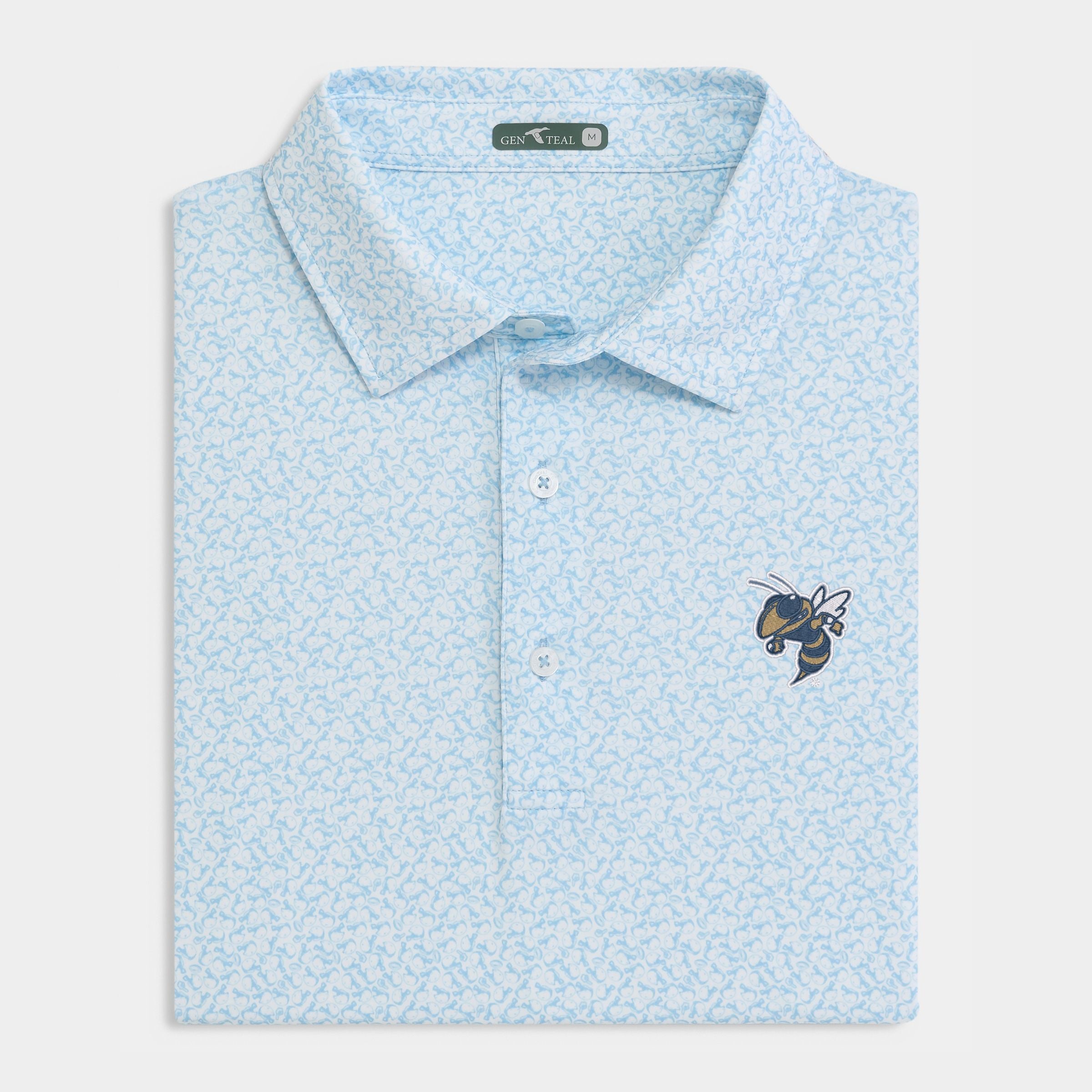 Georgia Tech Yellowjackets Helmet Havoc Printed Performance Polo