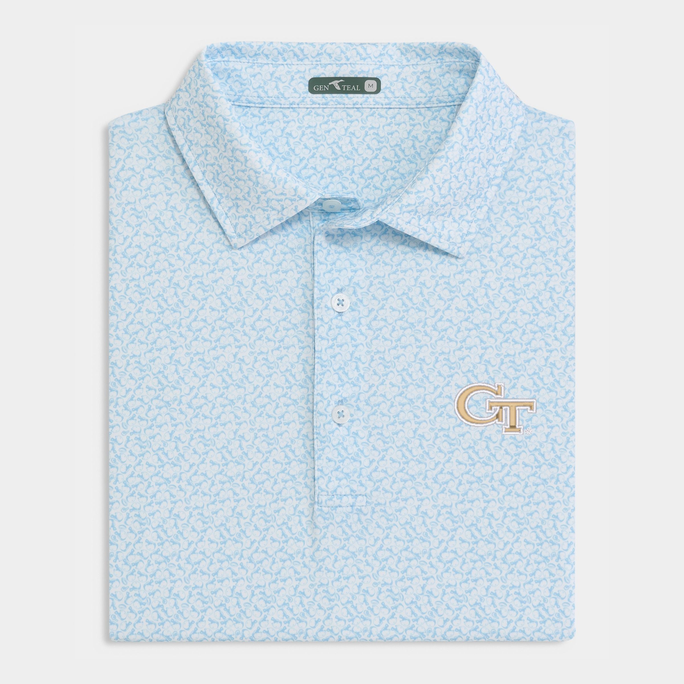 Georgia Tech Helmet Havoc Printed Performance Polo