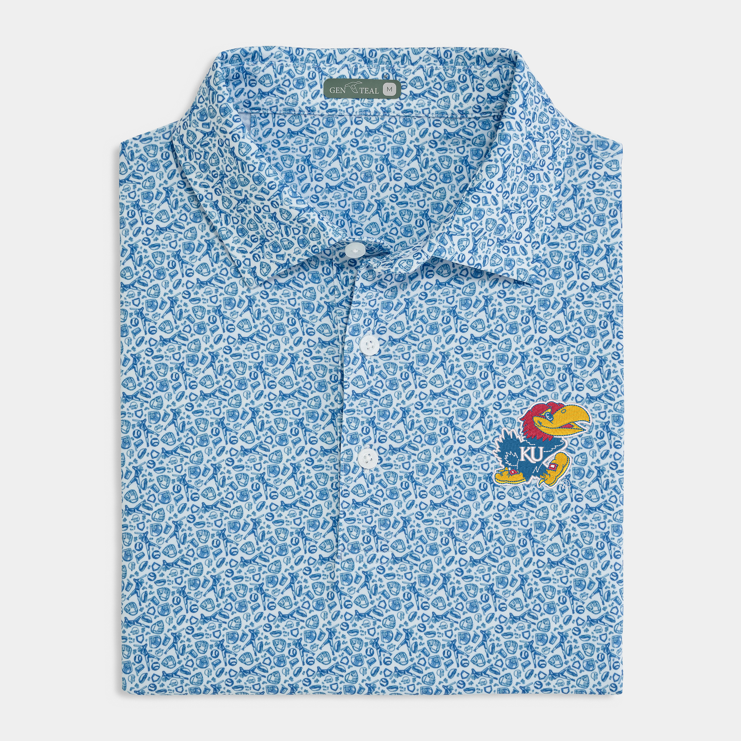Kansas Fastball Printed Performance Polo