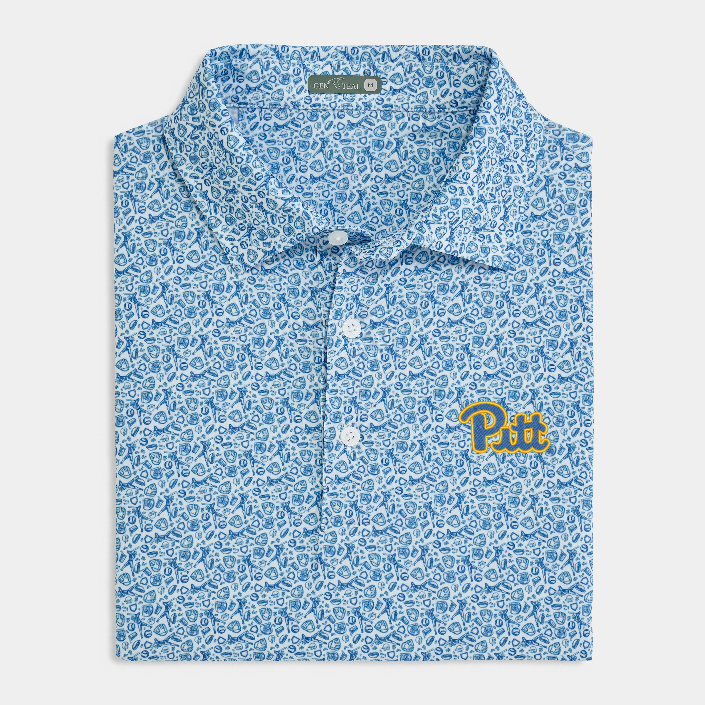 Pitt Fastball Printed Performance Polo