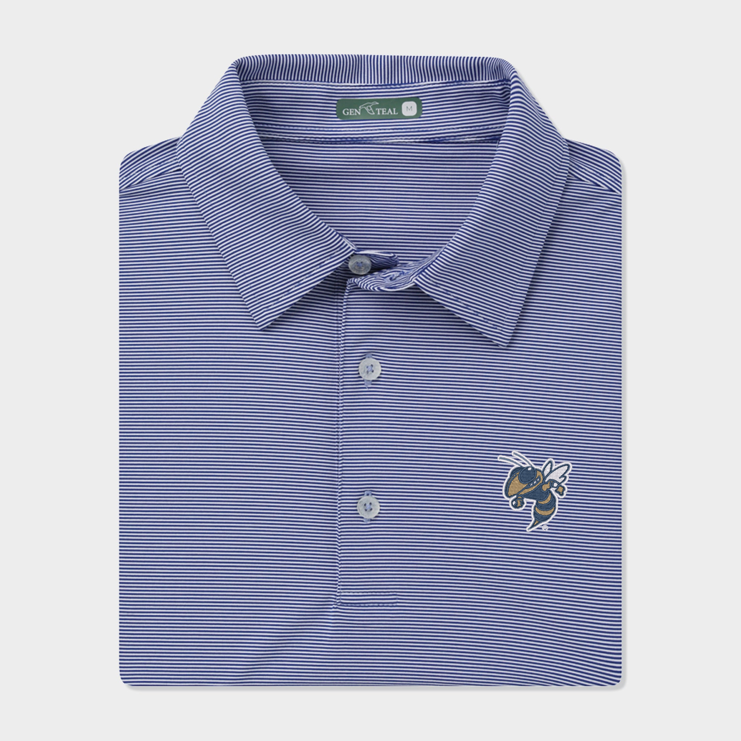 Georgia Tech Yellowjackets Club Pinstripe Performance Polo