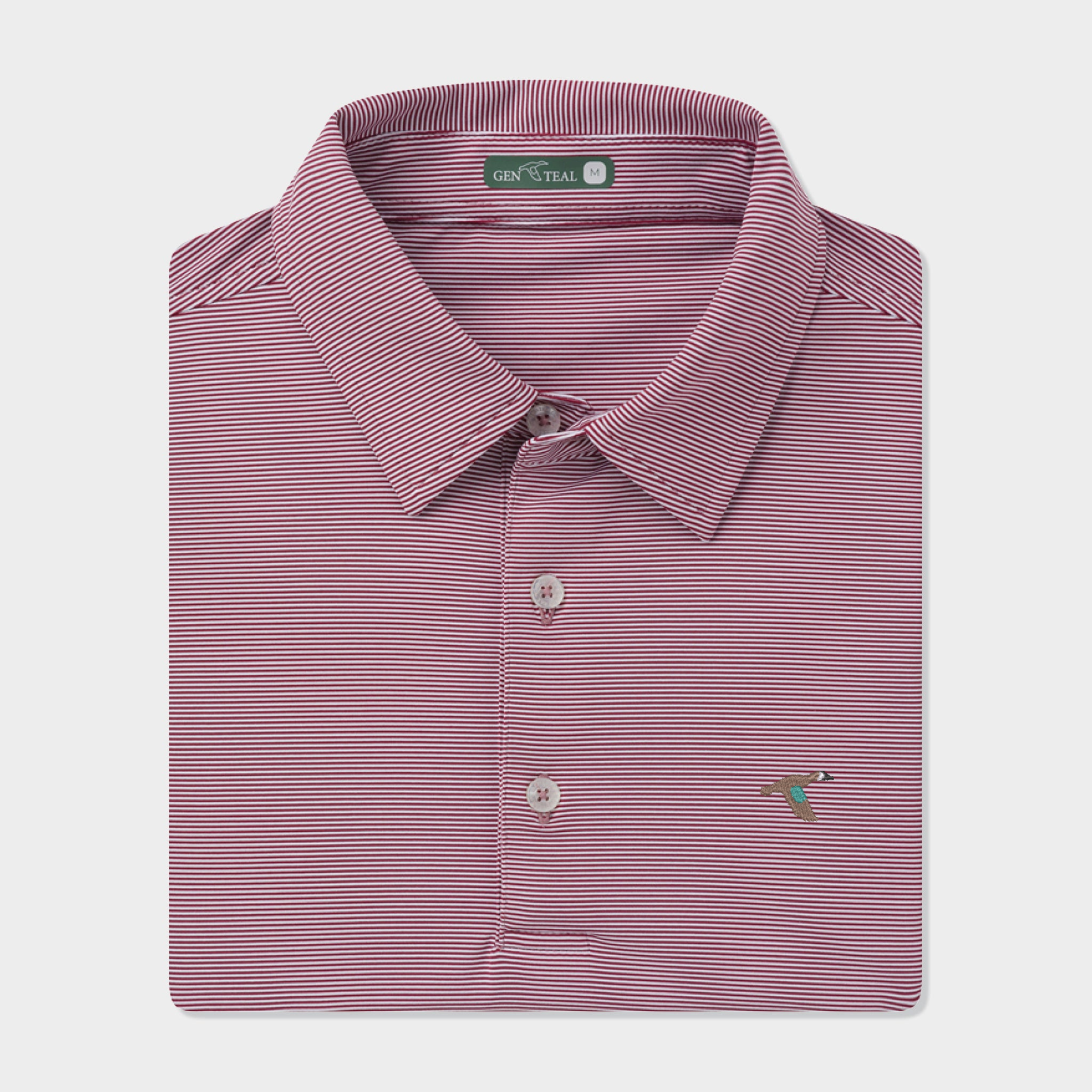 Club Pinstripe Signature Performance Polo
