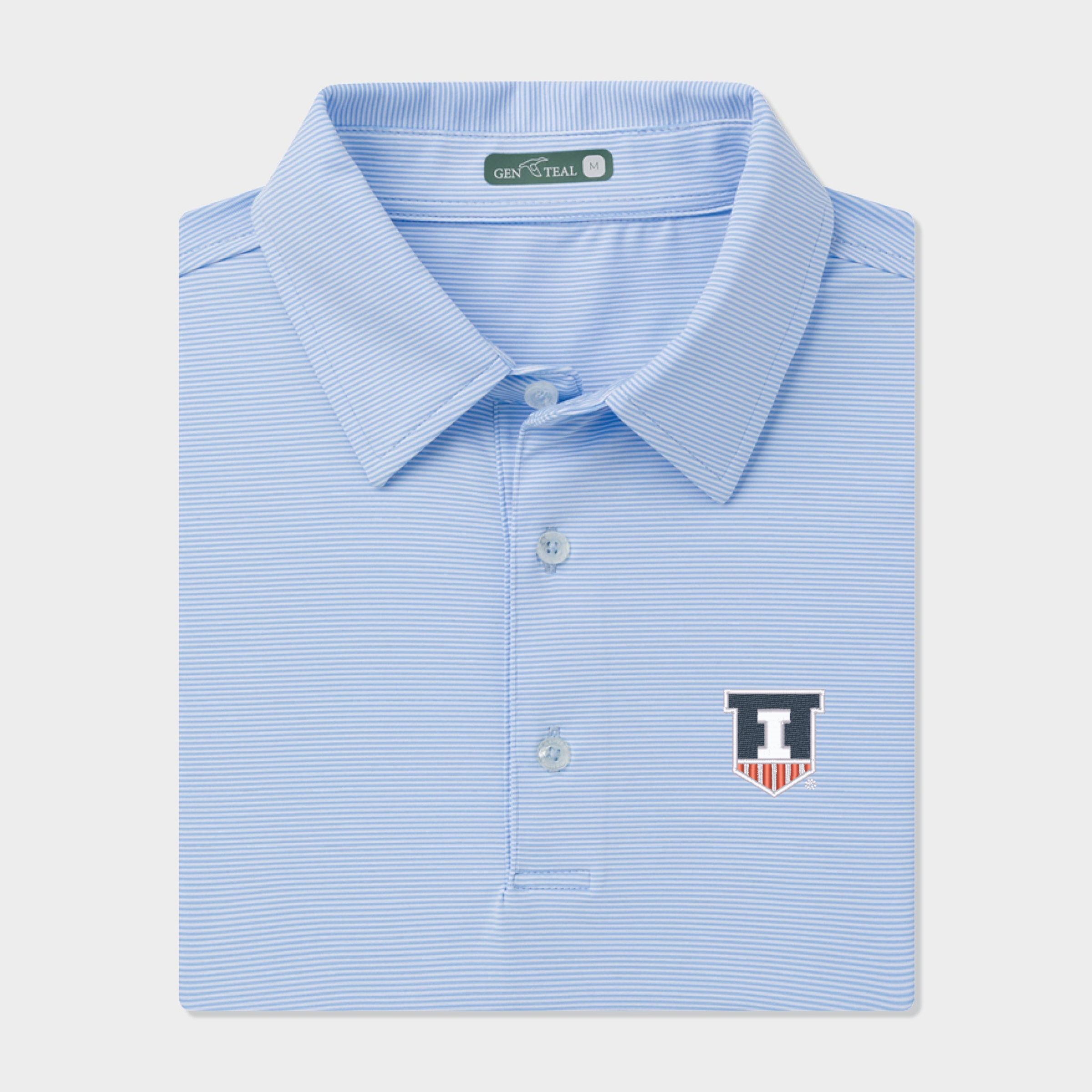 Illinois Icon Pinstripe Performance Polo