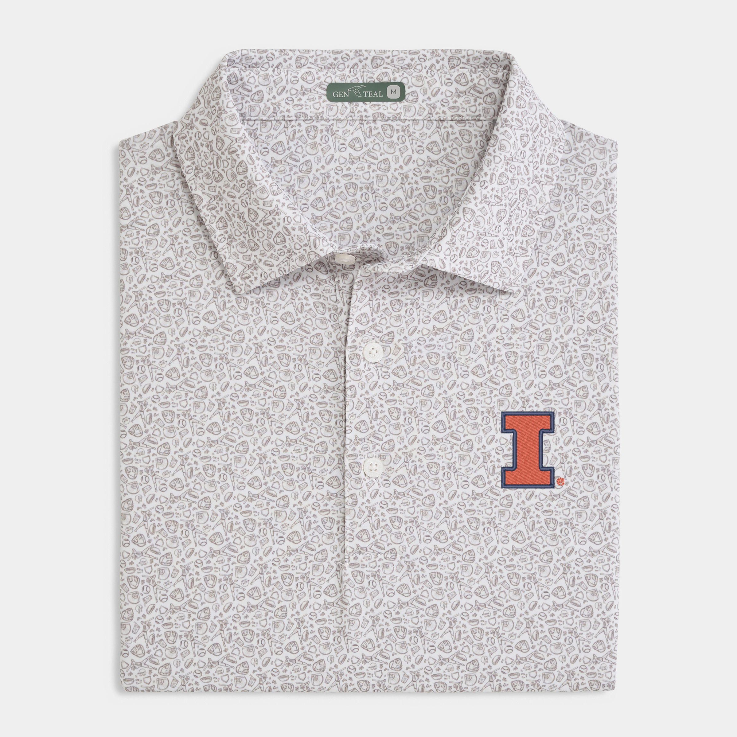 Illinois Fastball Printed Performance Polo
