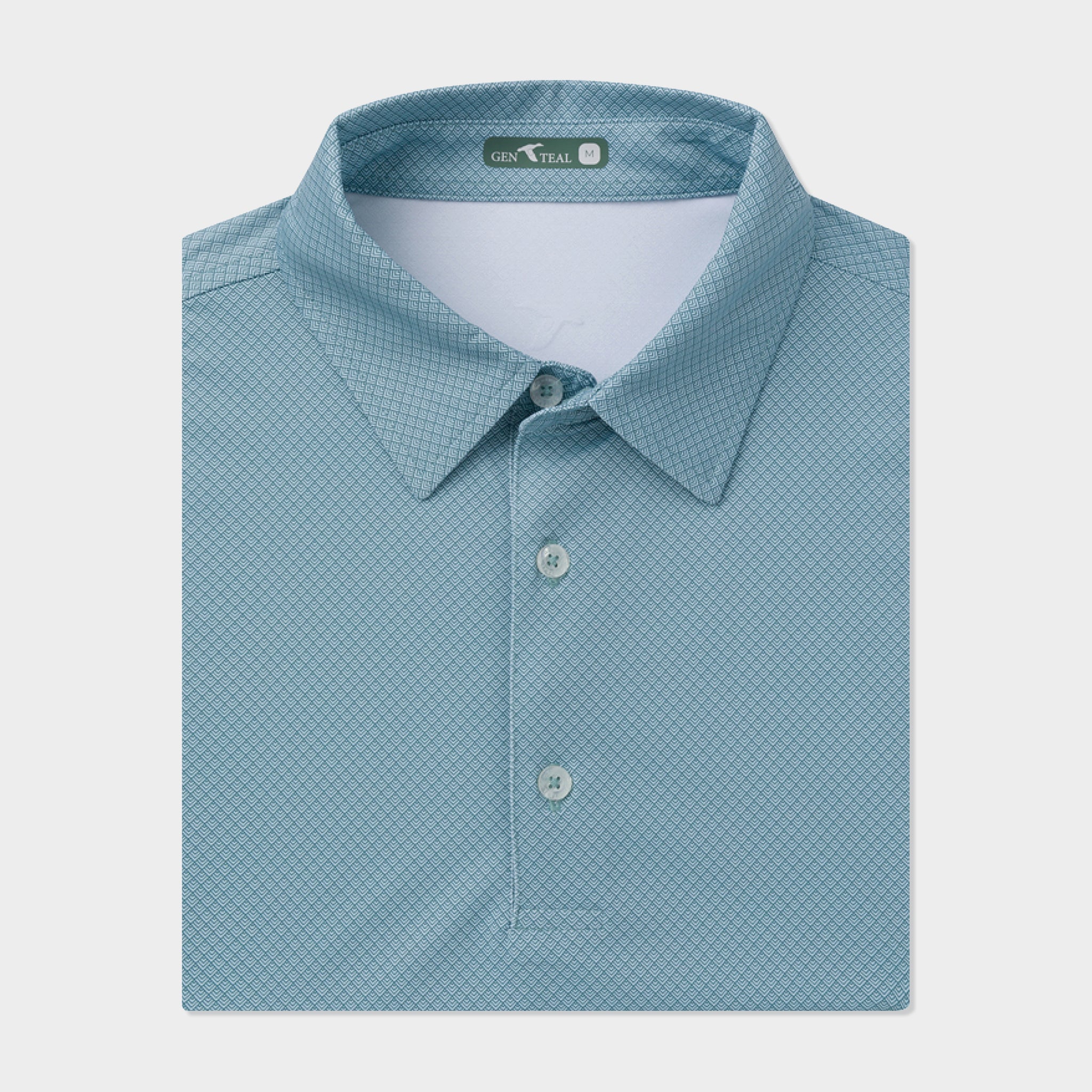 mens blue scales performance polo