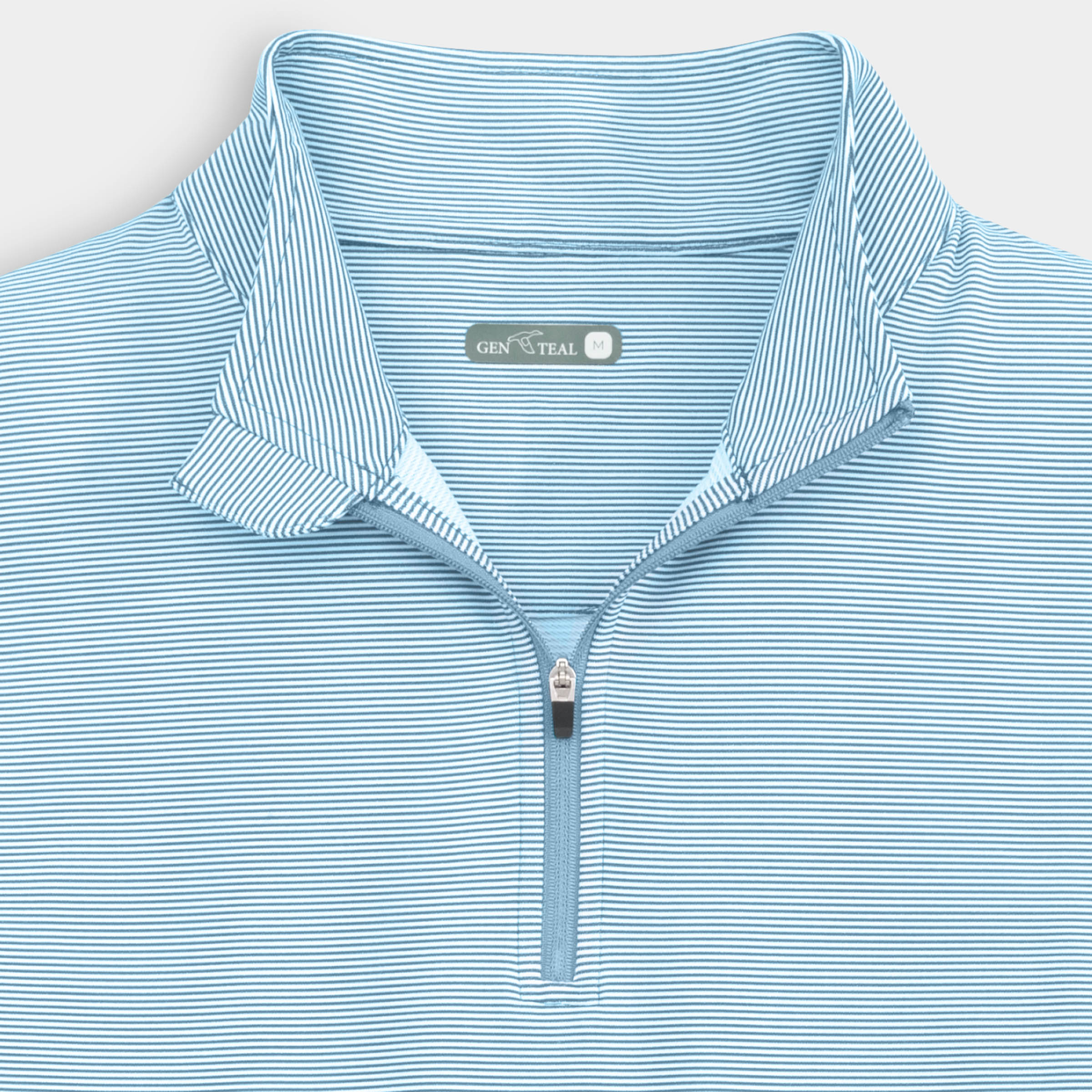 Collegiate Pinstripe Venture Performance Quarter-Zip-GenTeal Apparel