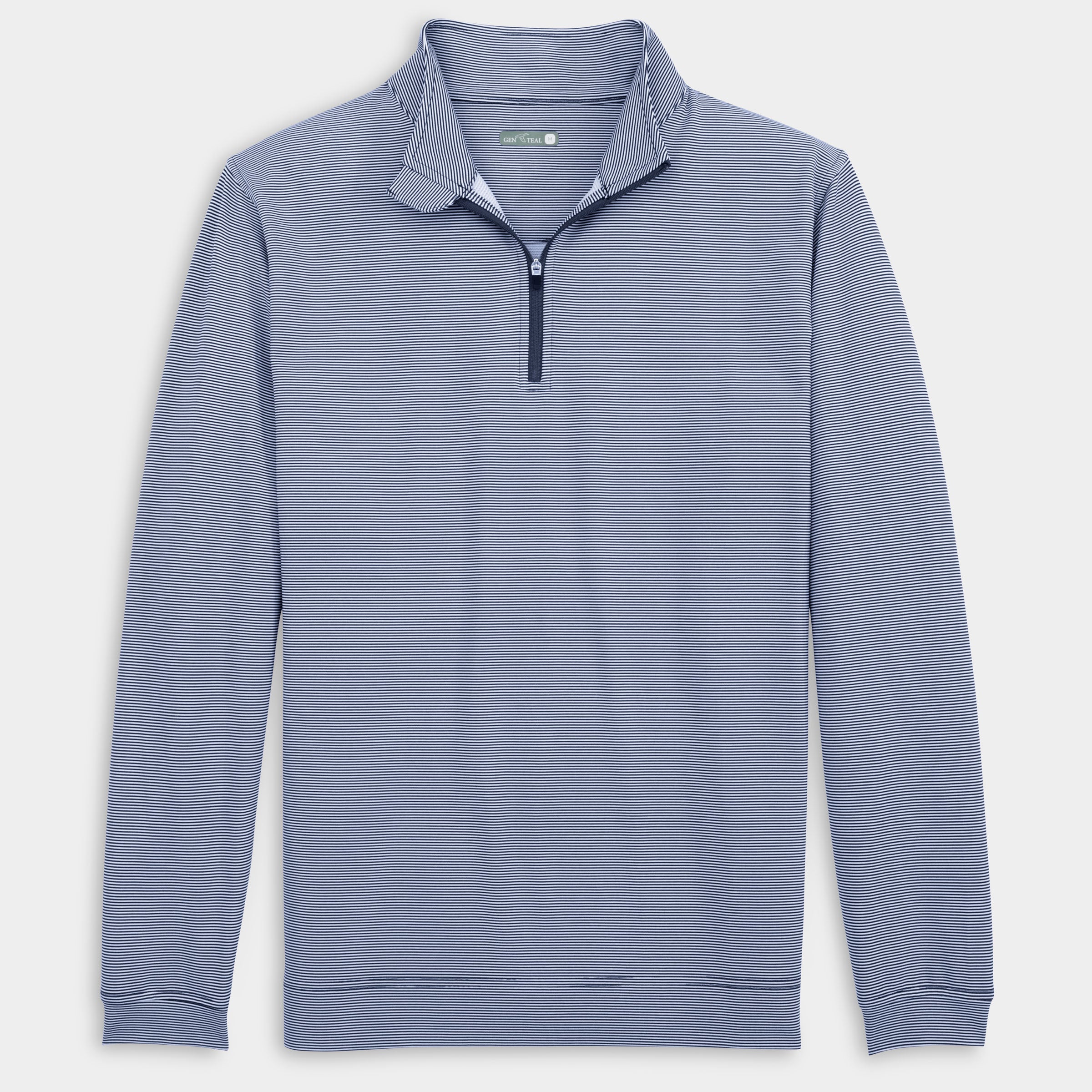 Pinstripe Venture Performance Quarter-Zip-GenTeal Apparel