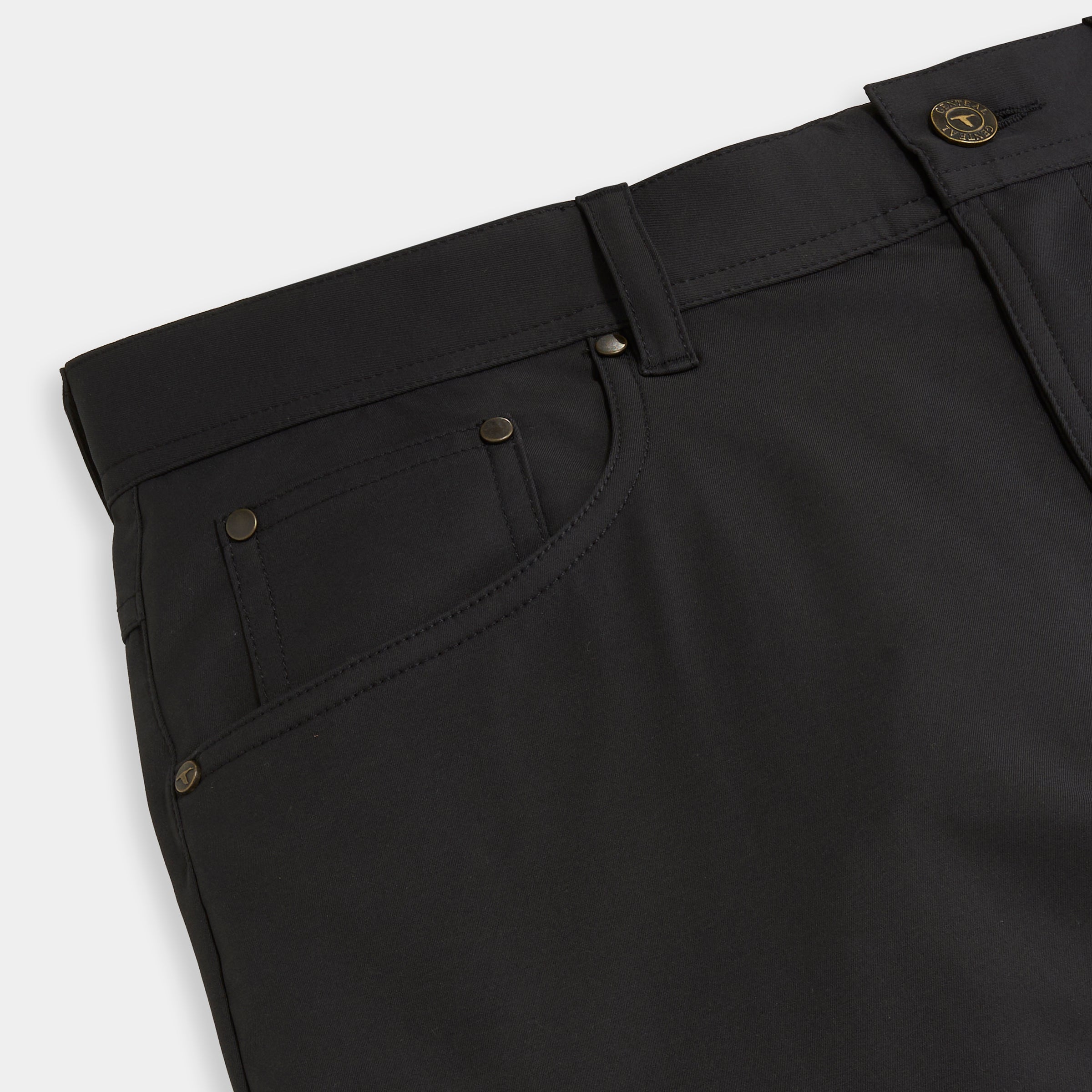 Black Clubhouse Stretch Five-Pocket Pant