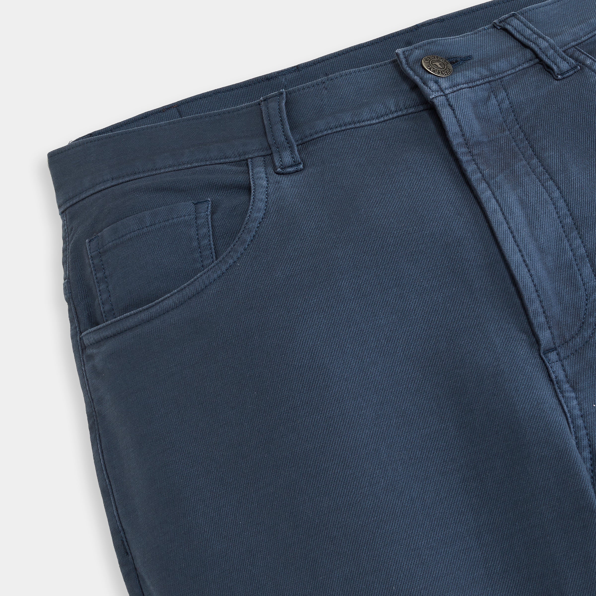 Navy Barlow Five-Pocket Pant