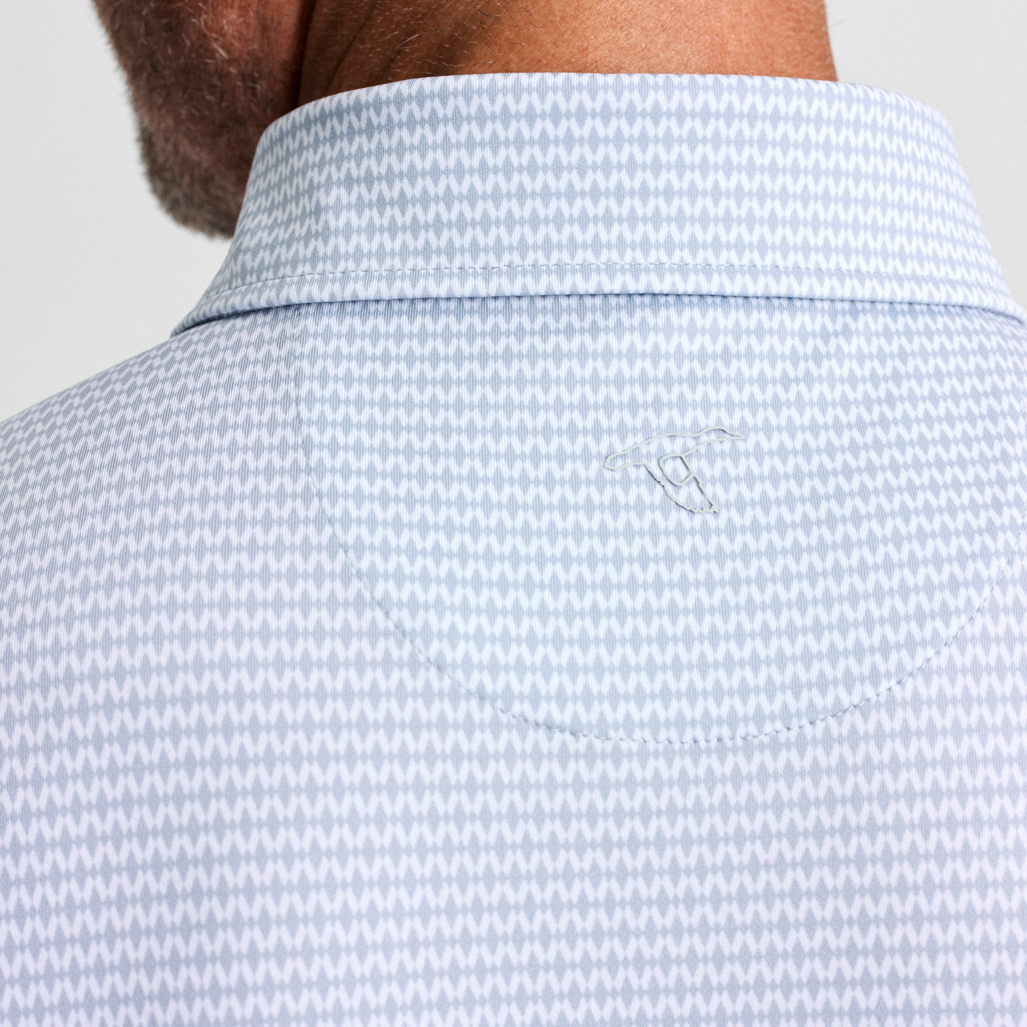 Argyle Geo Printed Performance Polo