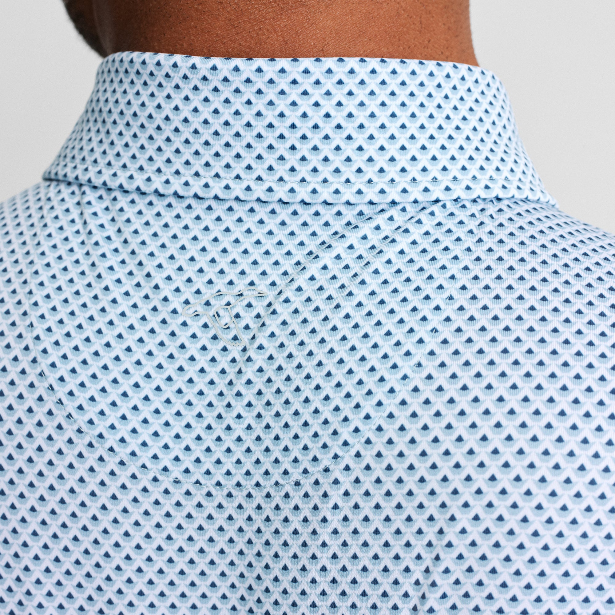 Sky Prismatic Printed Performance Polo