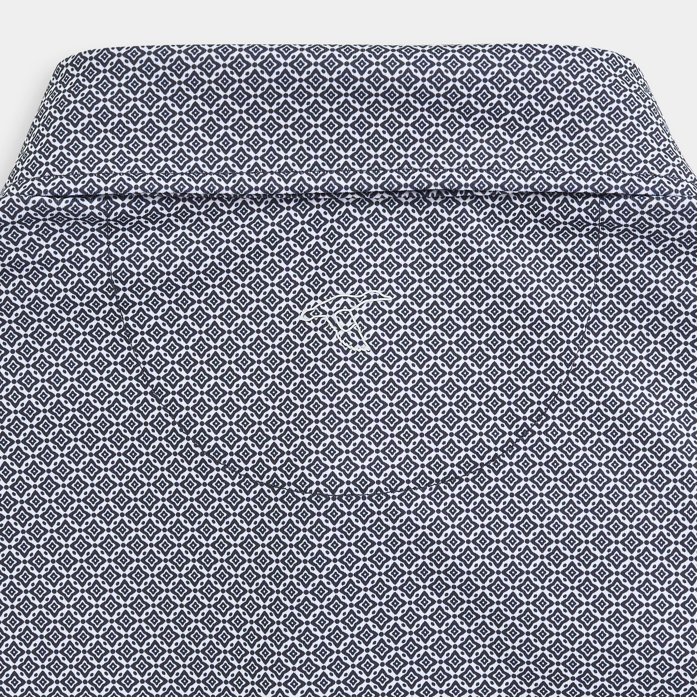 Memphis Diamond Lattice Printed Performance Polo