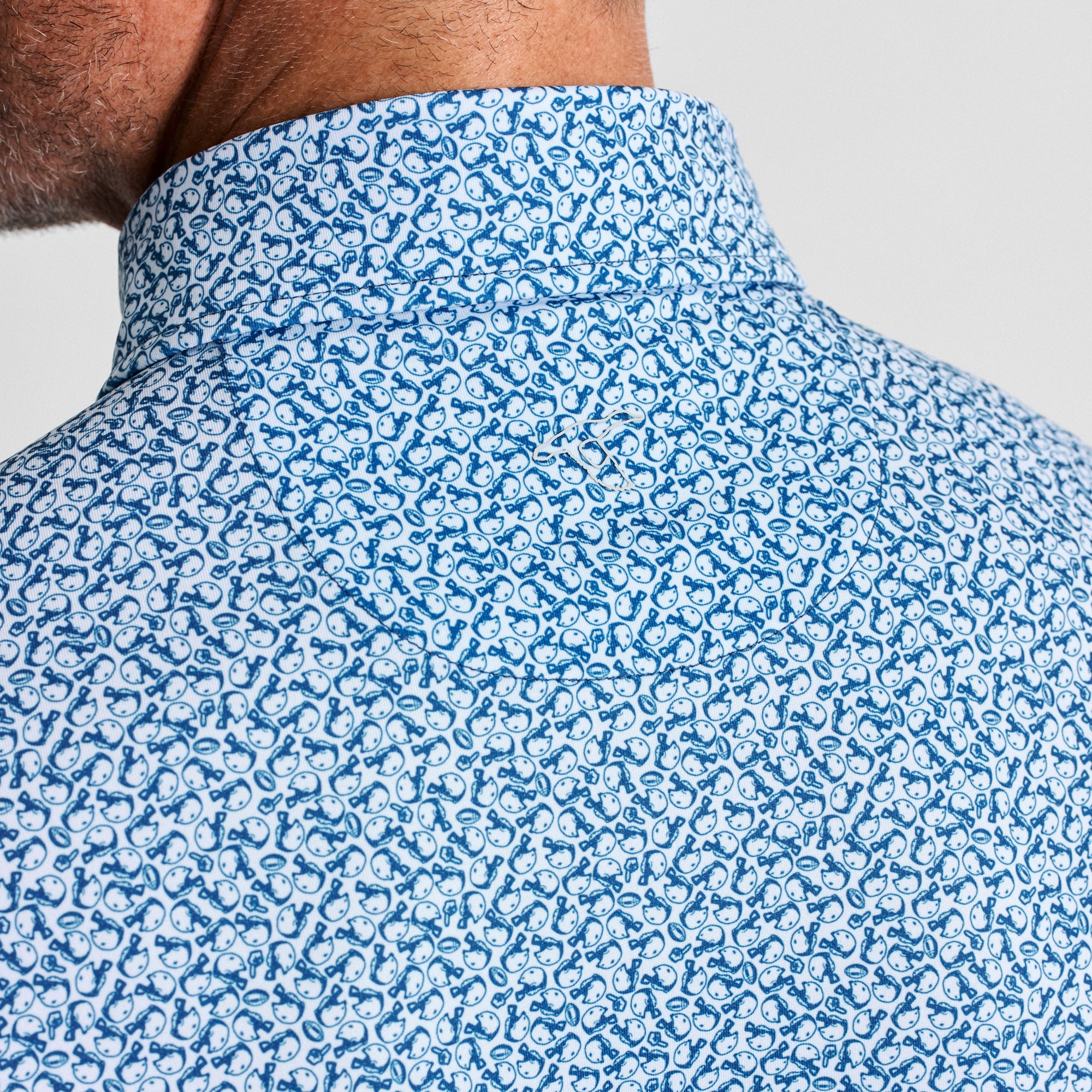 Navy Helmet Havoc Printed Performance Polo