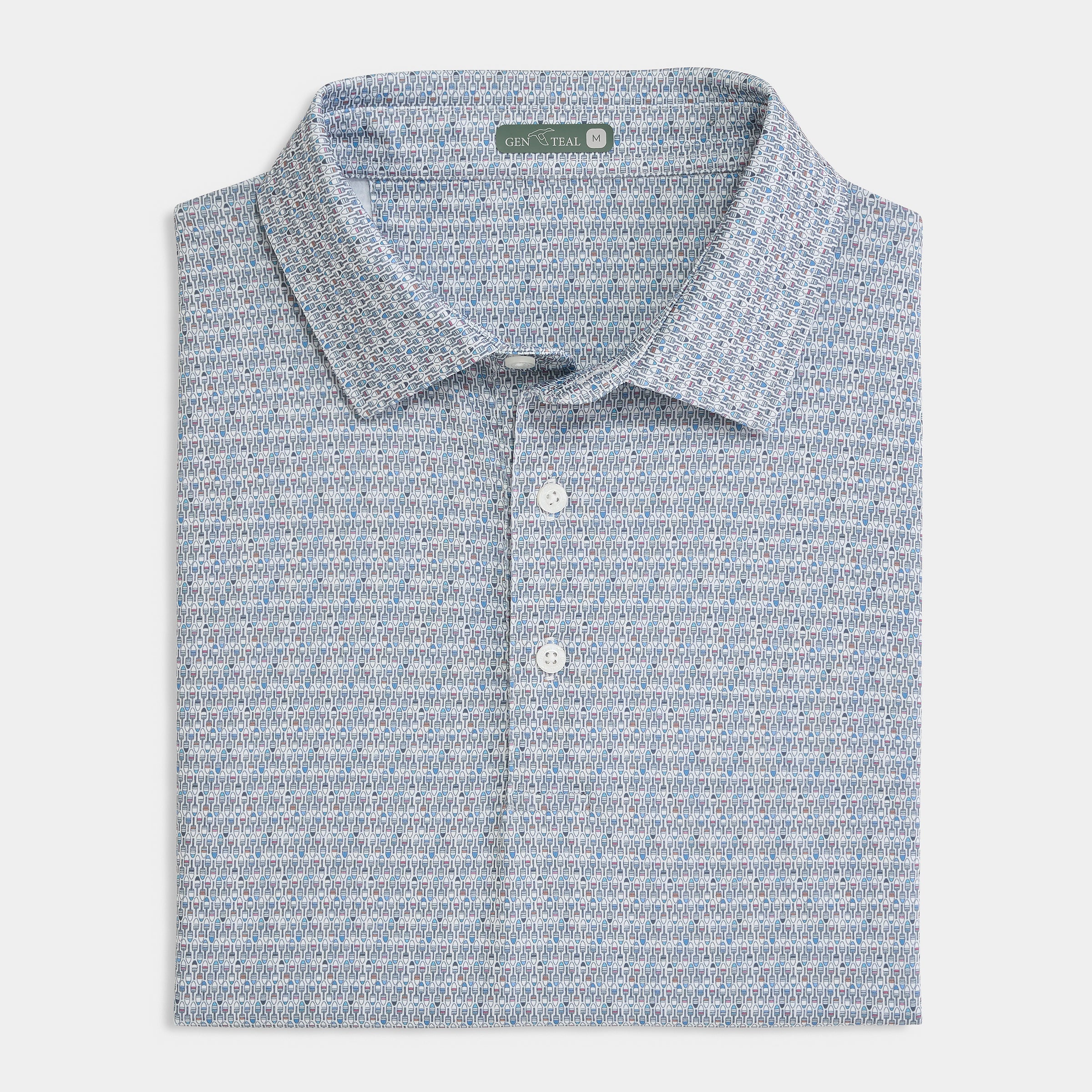 Harbor Buoy Printed Performance Polo