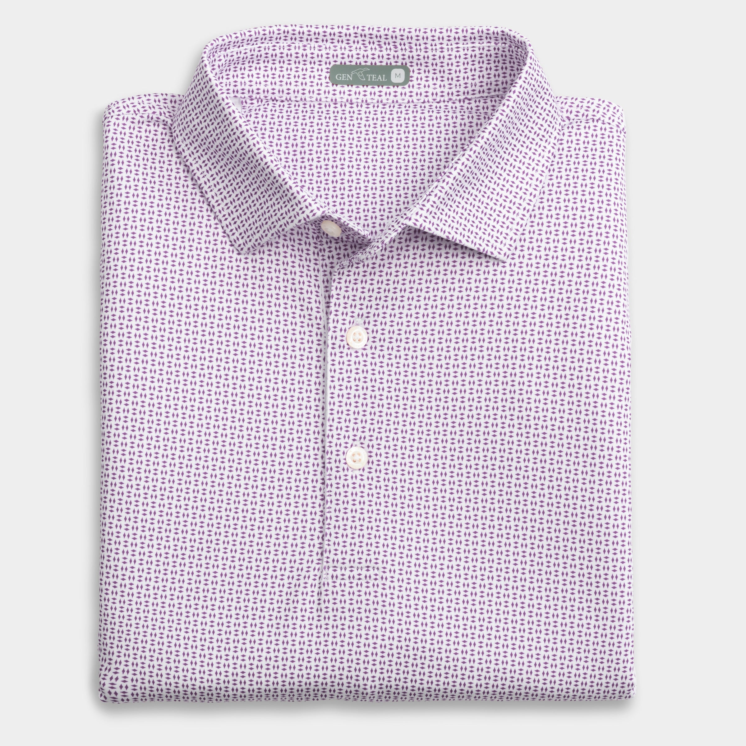 Trellis Printed Performance Polo