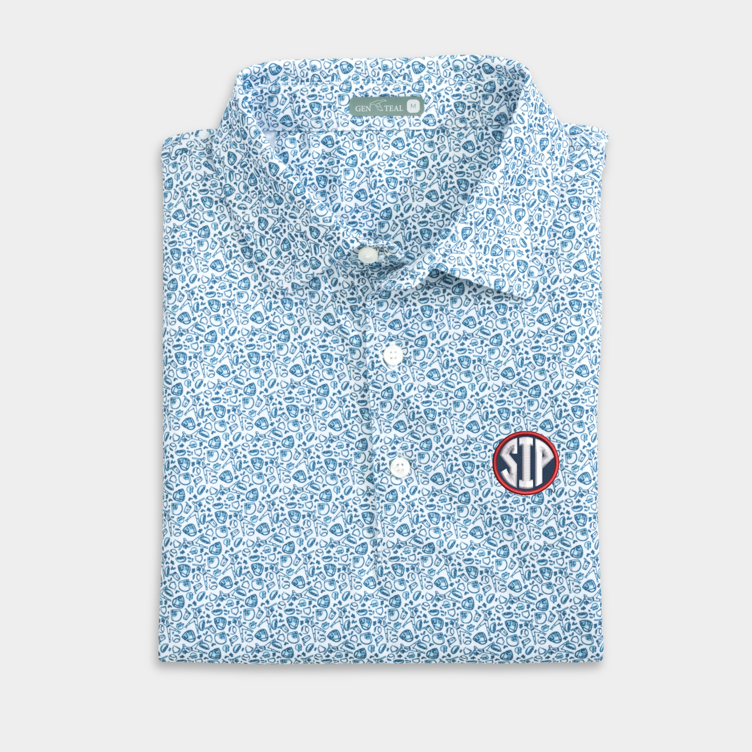 Ole Miss SIP Fastball Printed Performance Polo