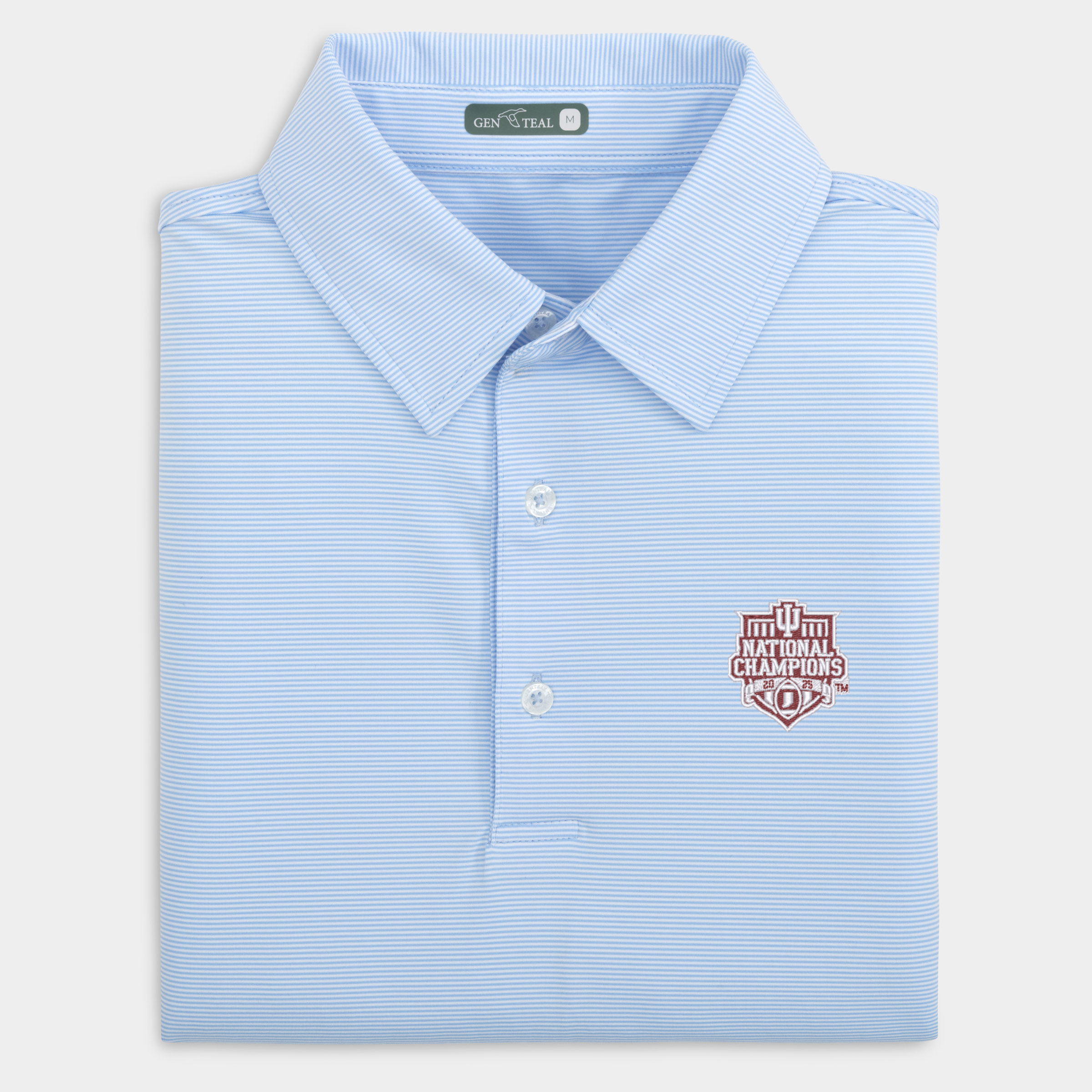 Indiana National Championship Pinstripe Performance Polo