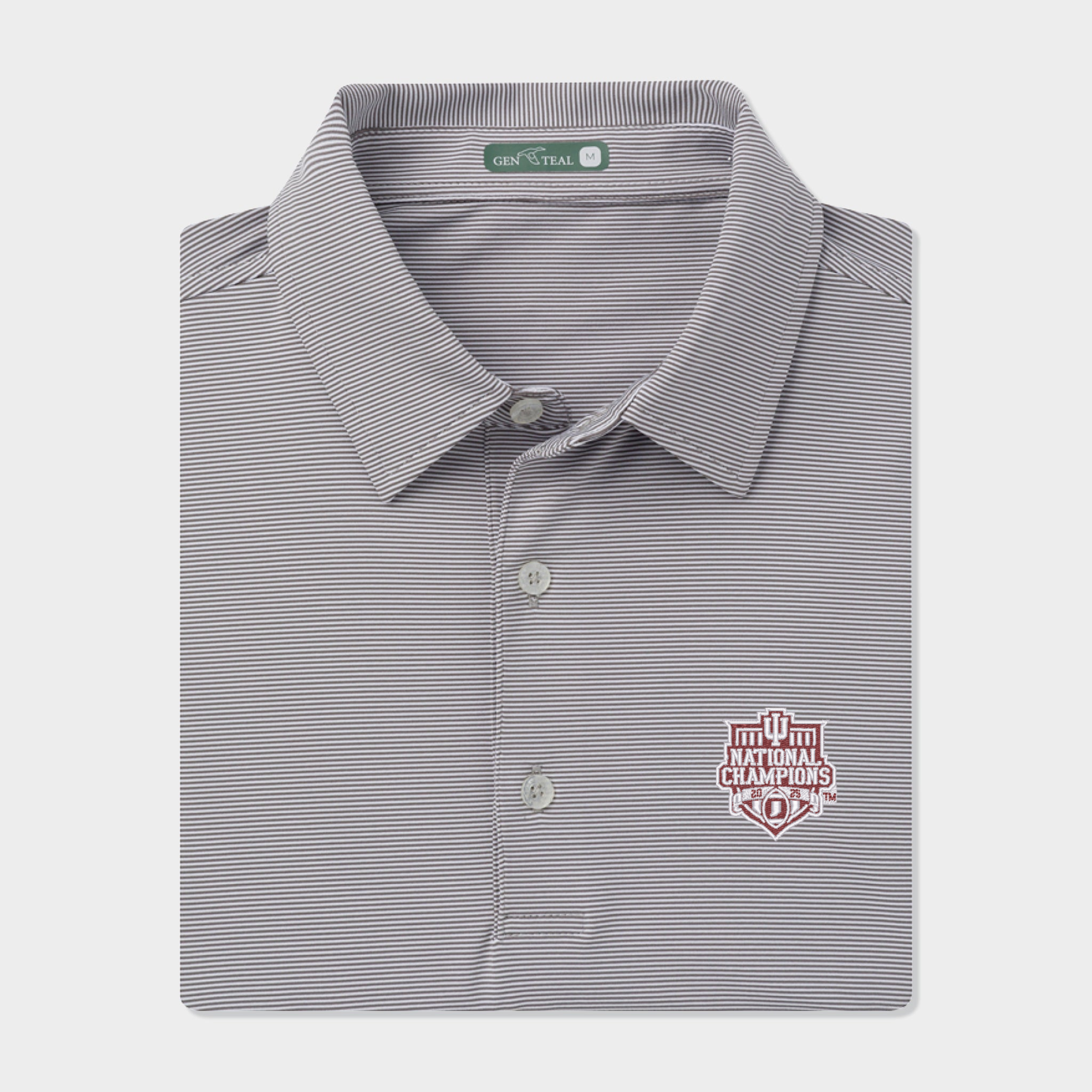 Indiana National Championship Pinstripe Performance Polo