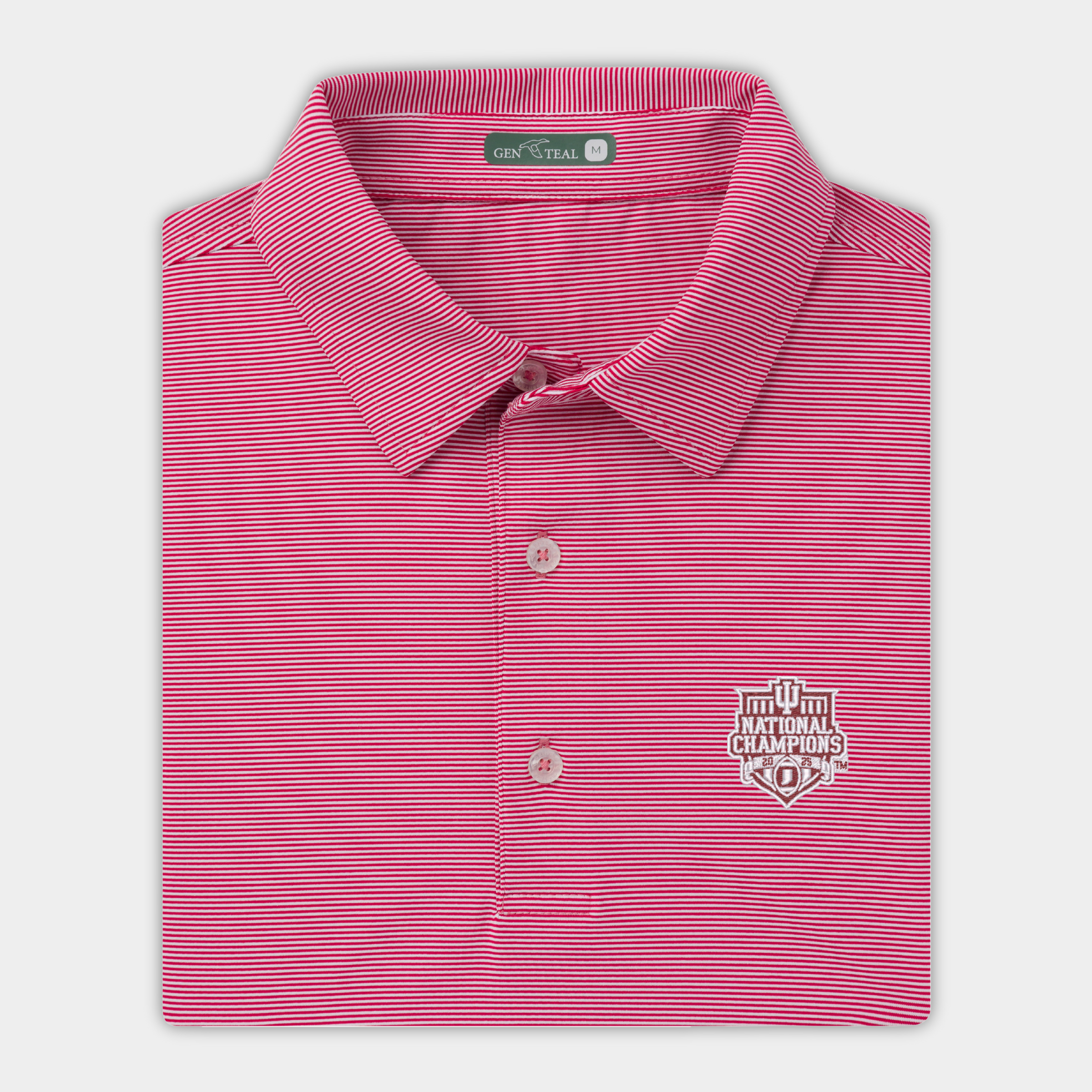 Indiana National Championship Pinstripe Performance Polo