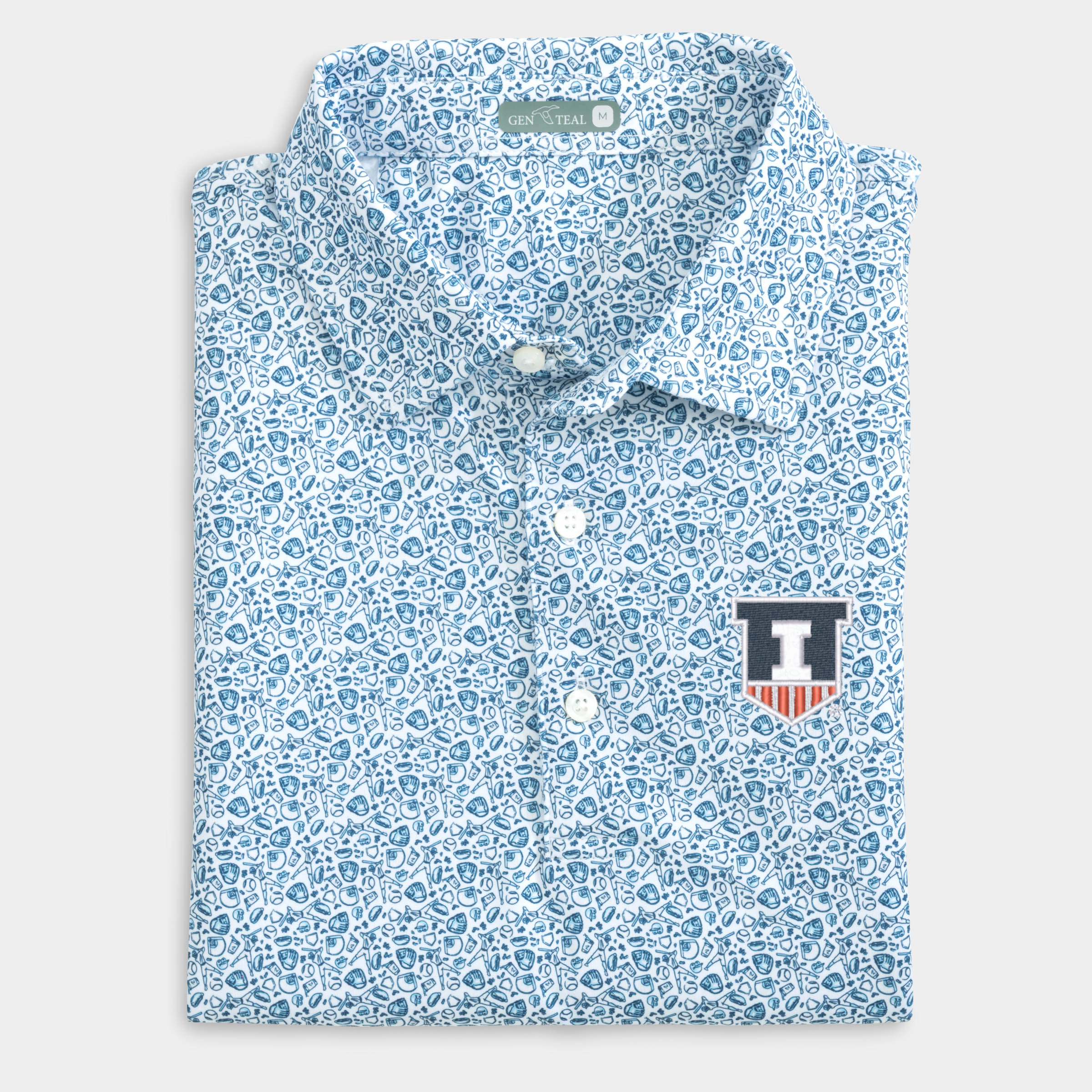 Illinois Icon Fastball Printed Performance Polo