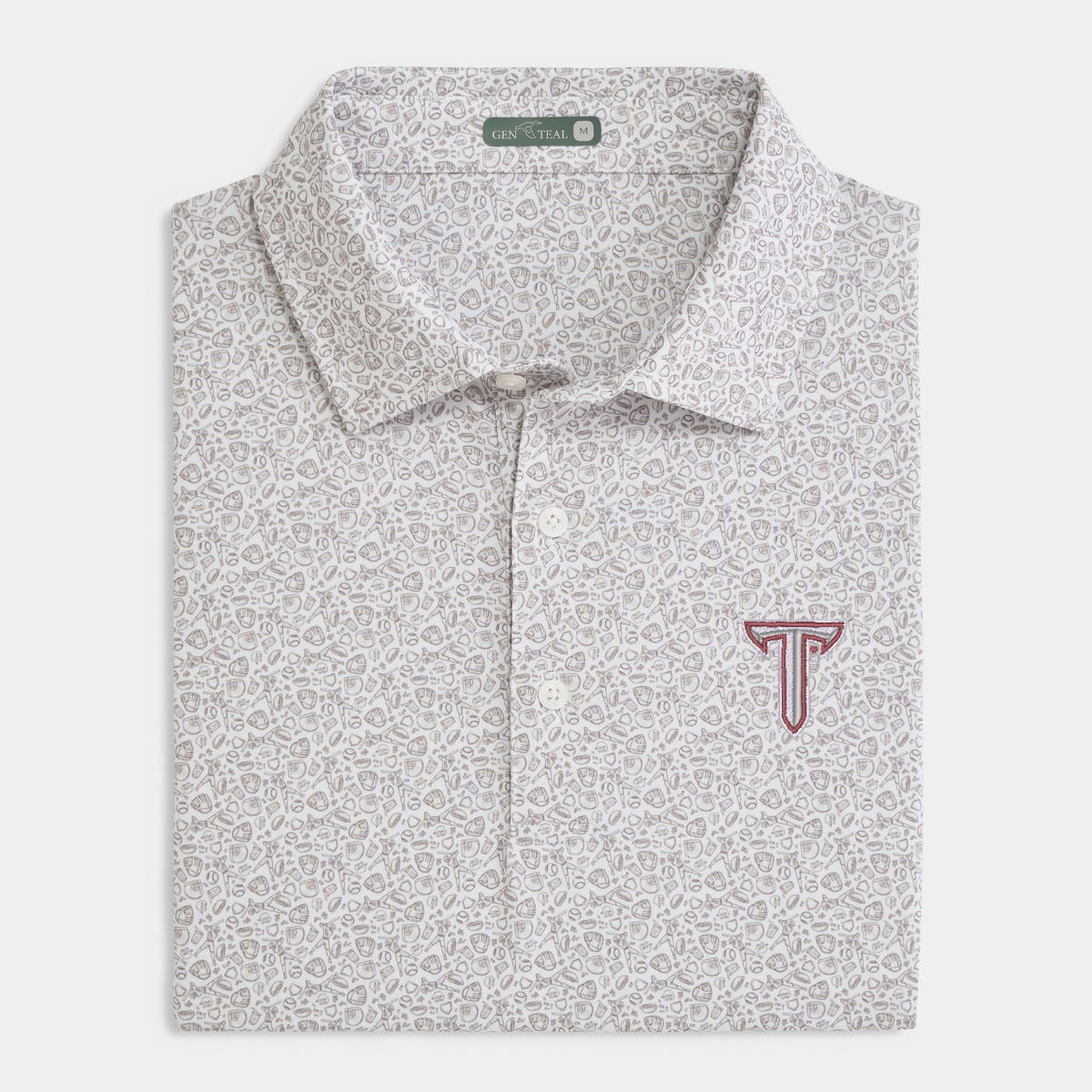 Troy Fastball Printed Performance Polo