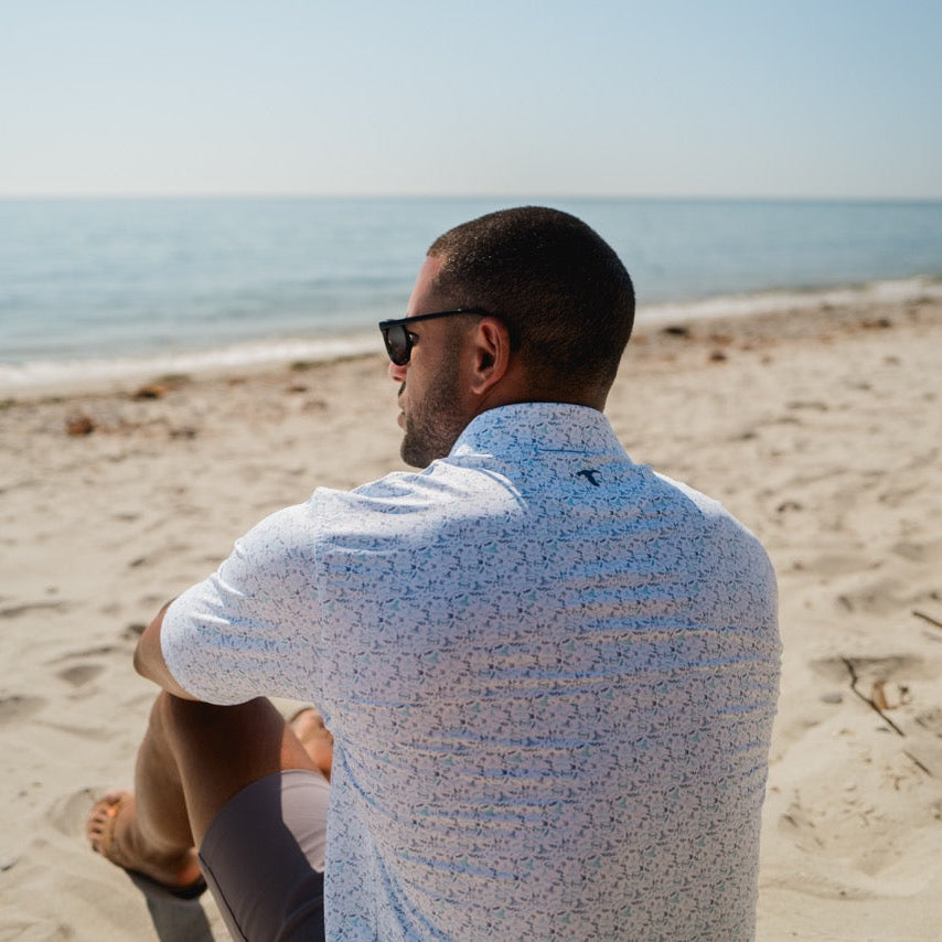 Off Shore Printed Performance Polo