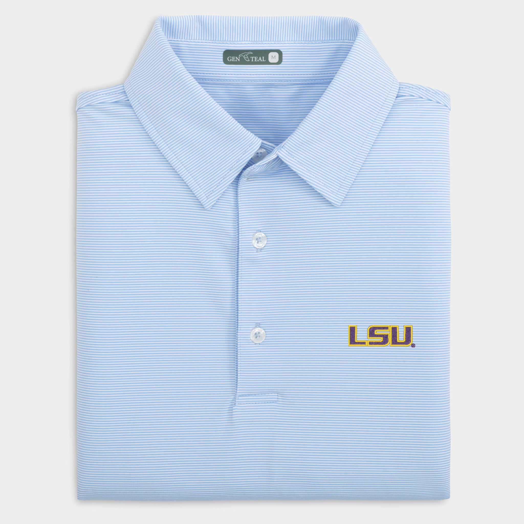 LSU Pinstripe Performance Polo