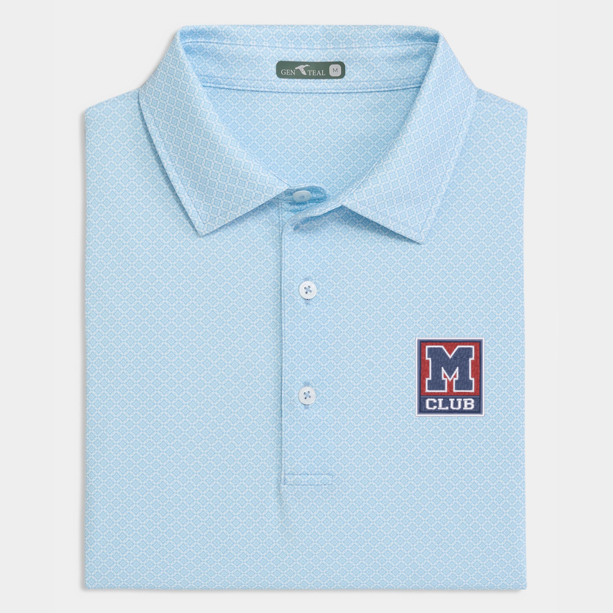 M Club Diamond Lattice Printed Performance Polo