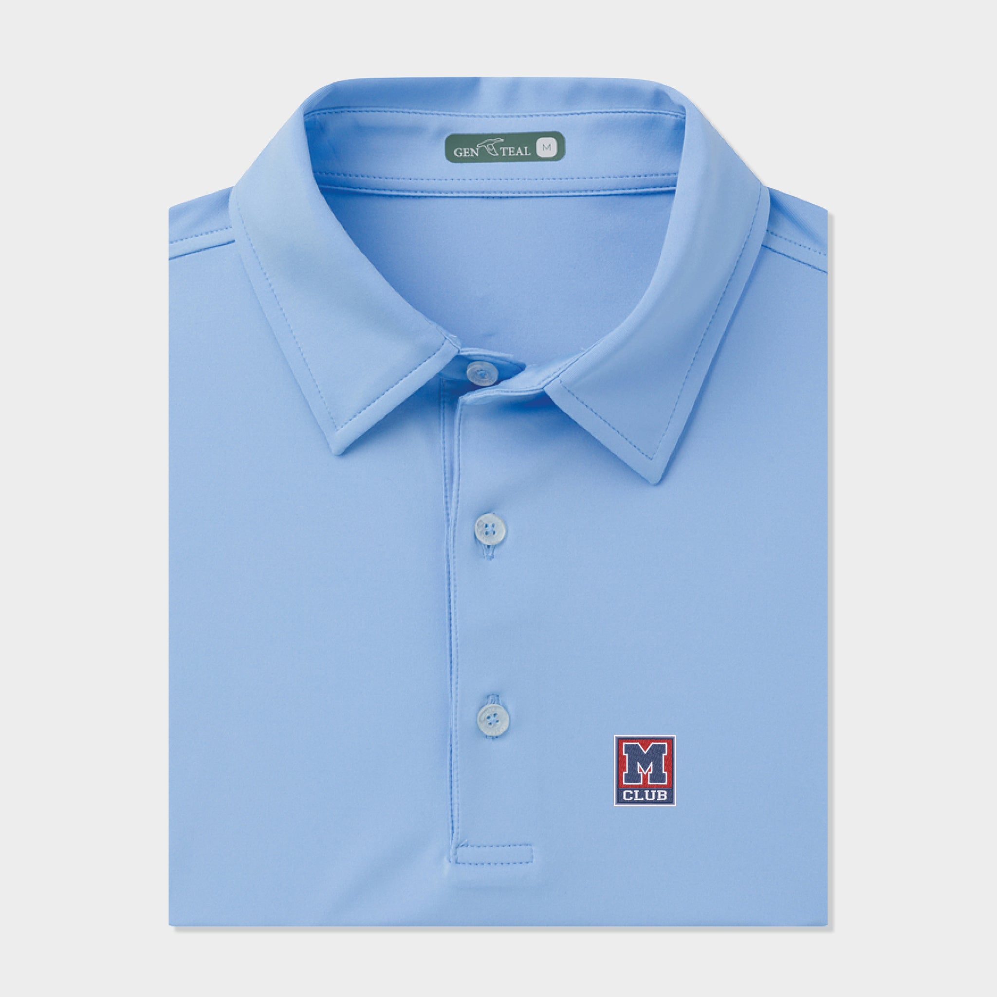 M Club Solid Performance Polo-GenTeal Apparel