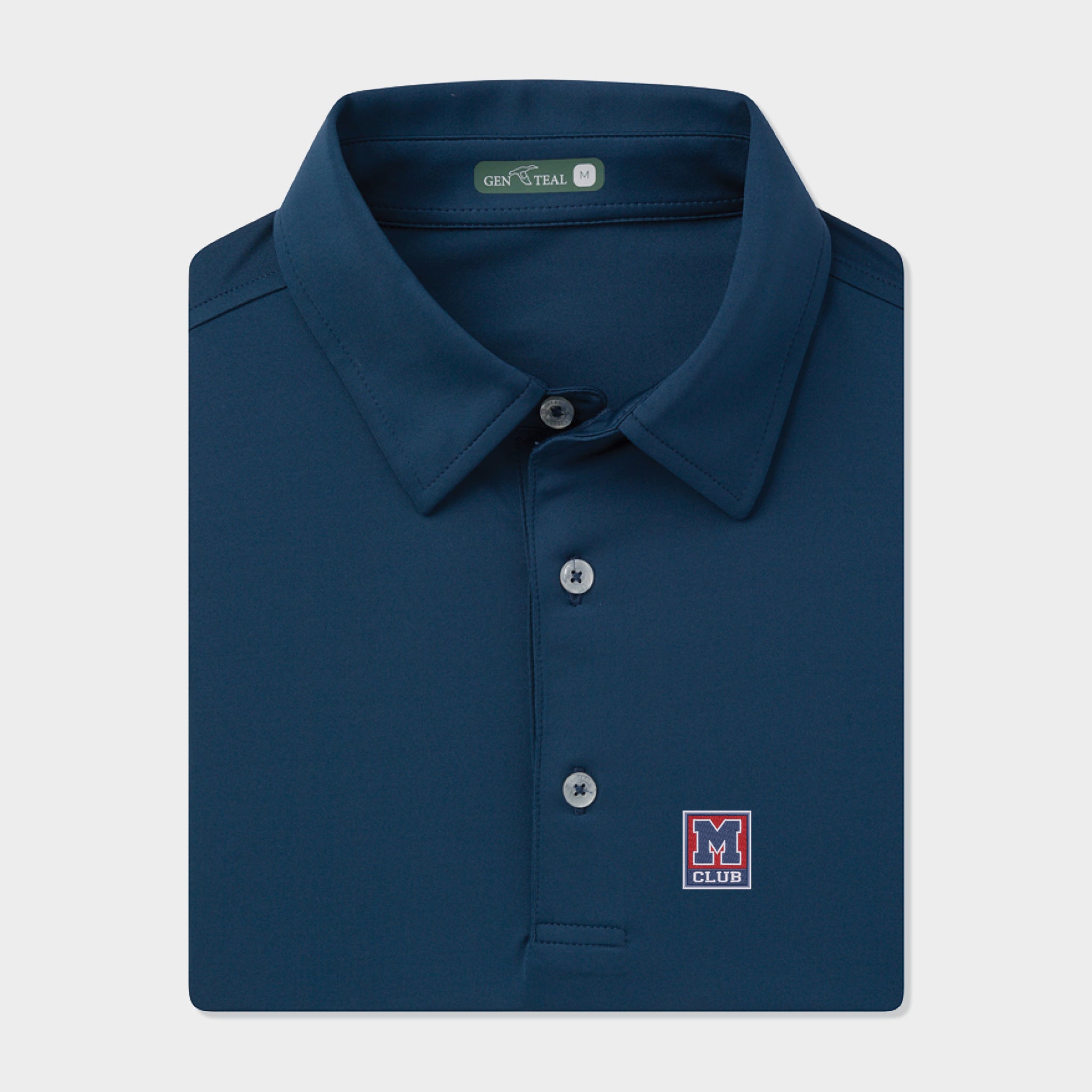 M Club Solid Performance Polo-GenTeal Apparel