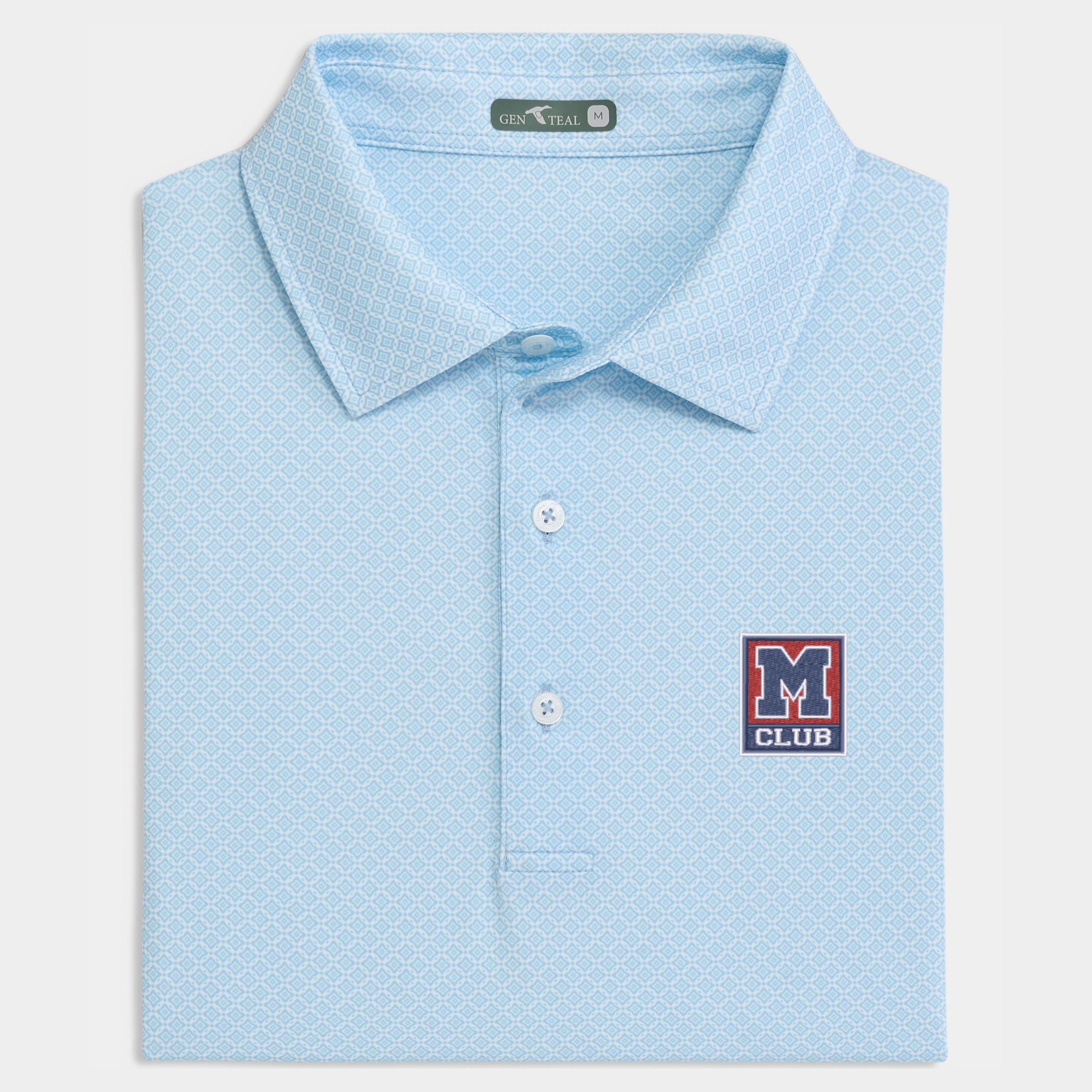 M Club Diamond Lattice Printed Performance Polo