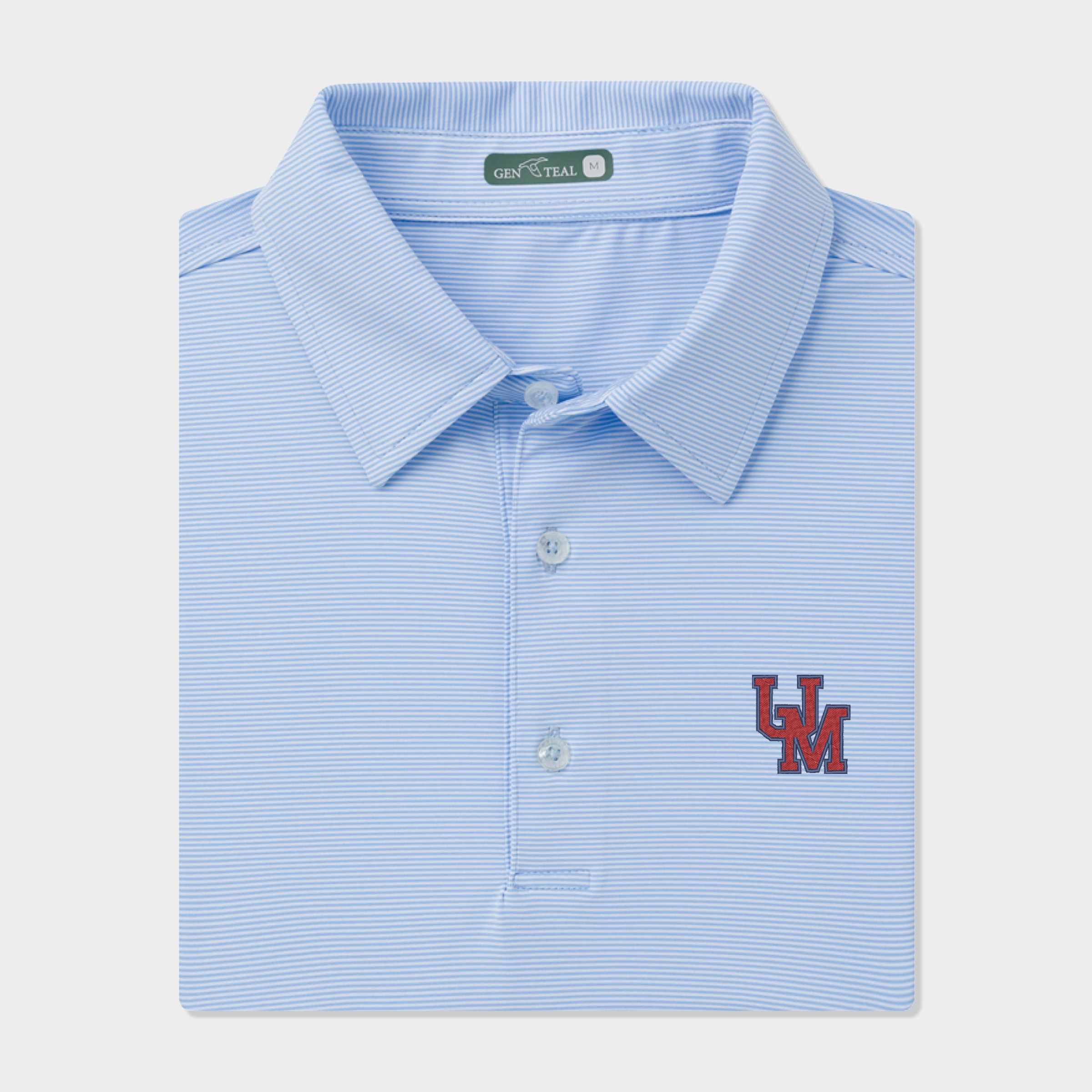 Sunday Ole Miss Pinstripe Performance Polo