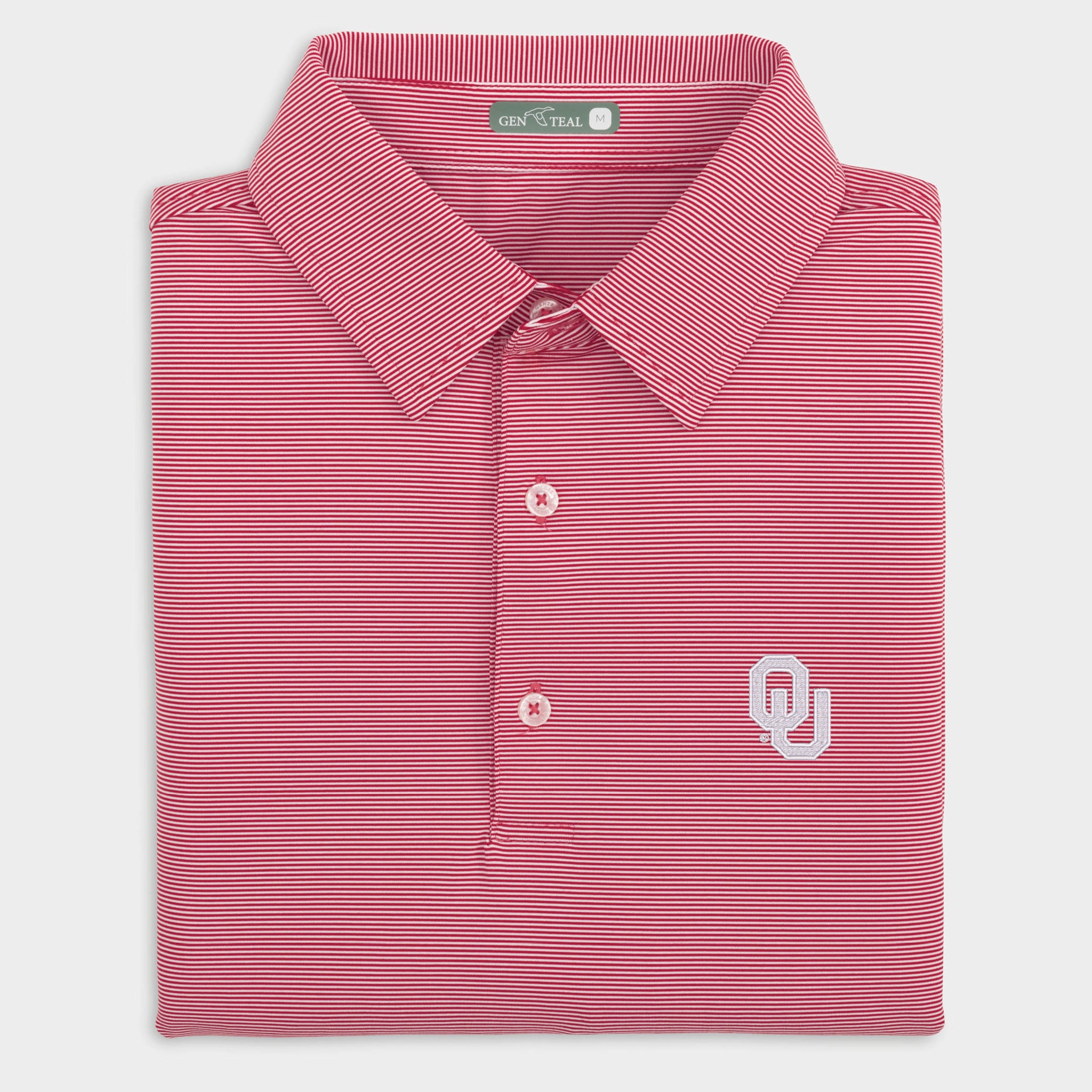 Oklahoma Pinstripe Performance Polo