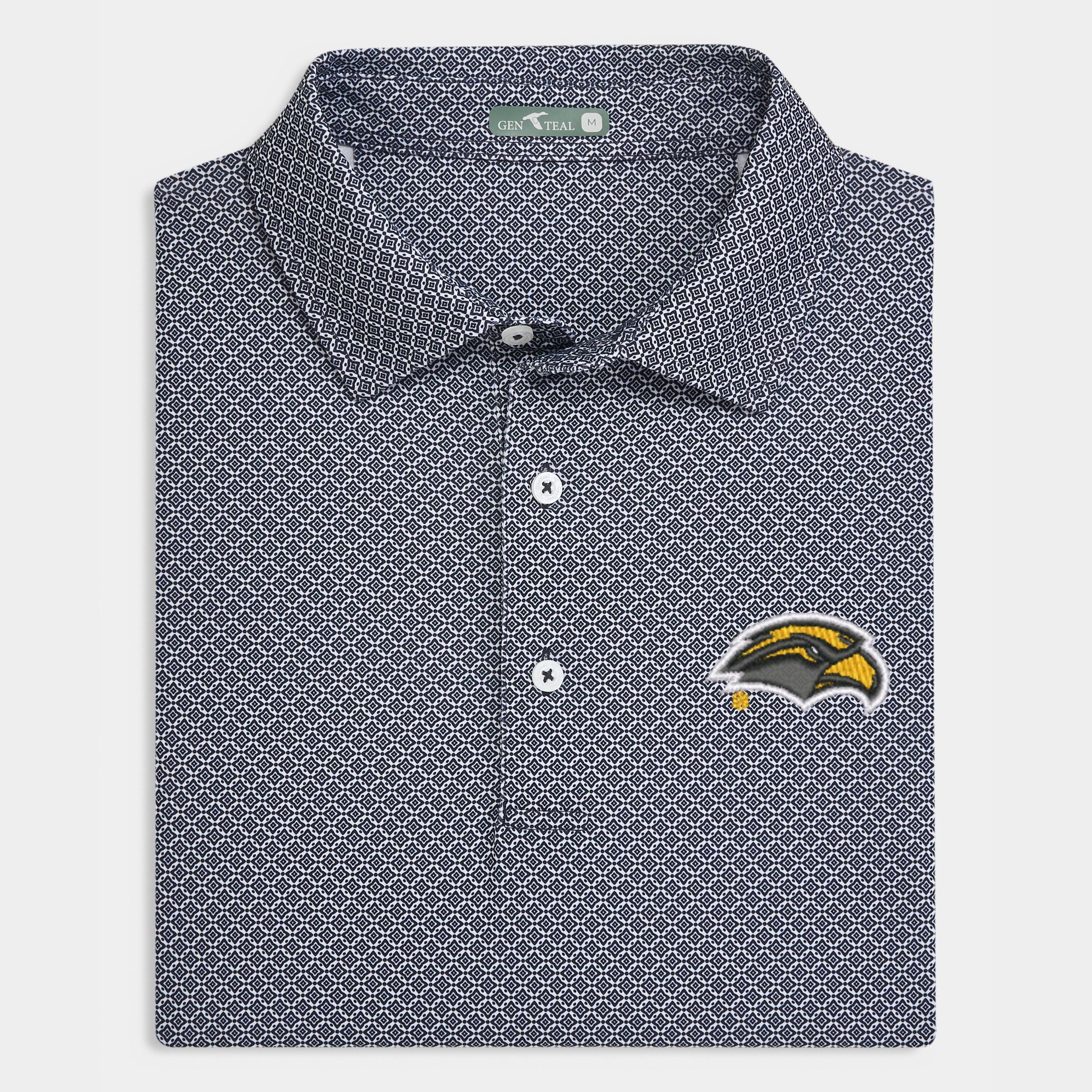Southern Miss Diamond Lattice Printed Performance Polo