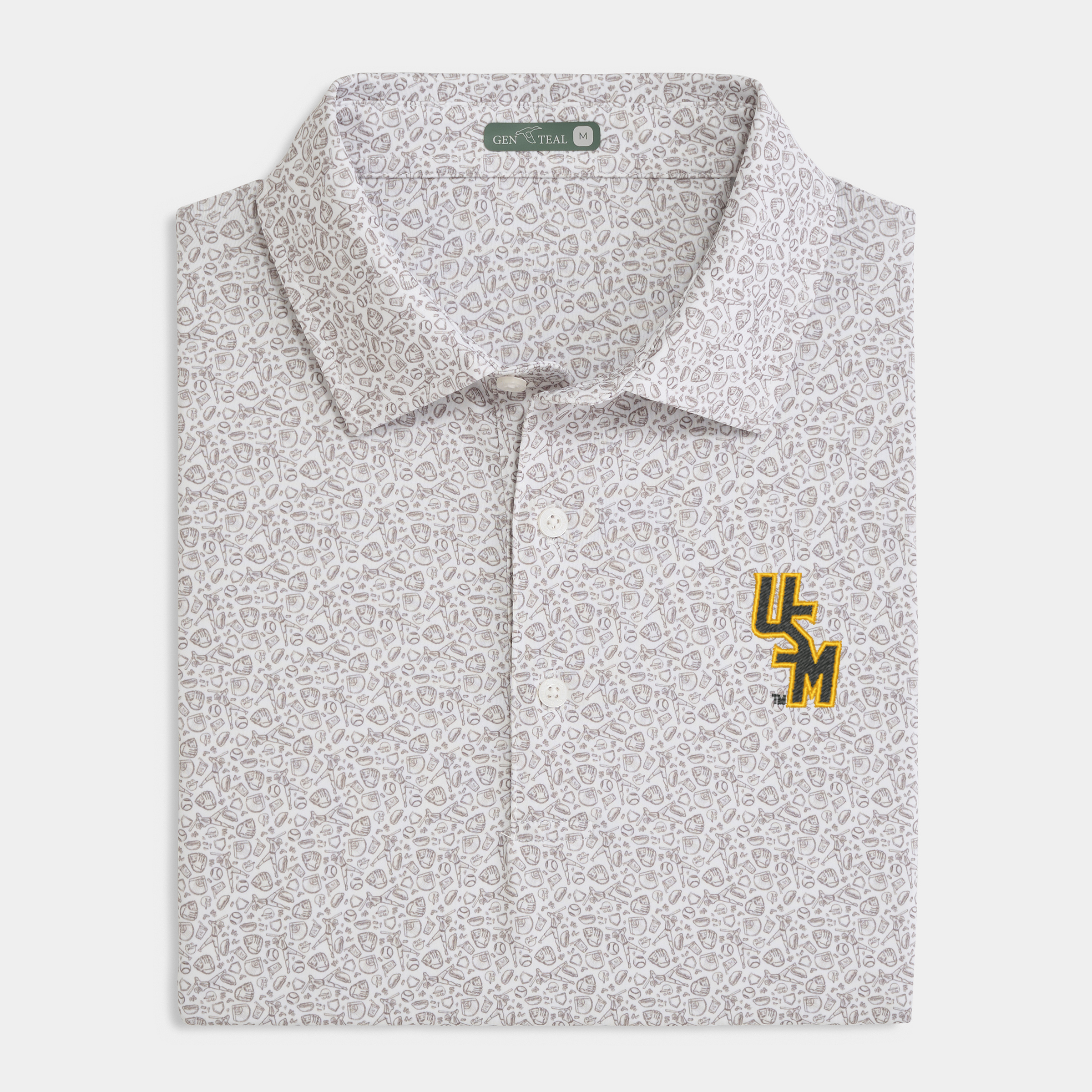 Southern Miss Fastball Printed Performance Polo