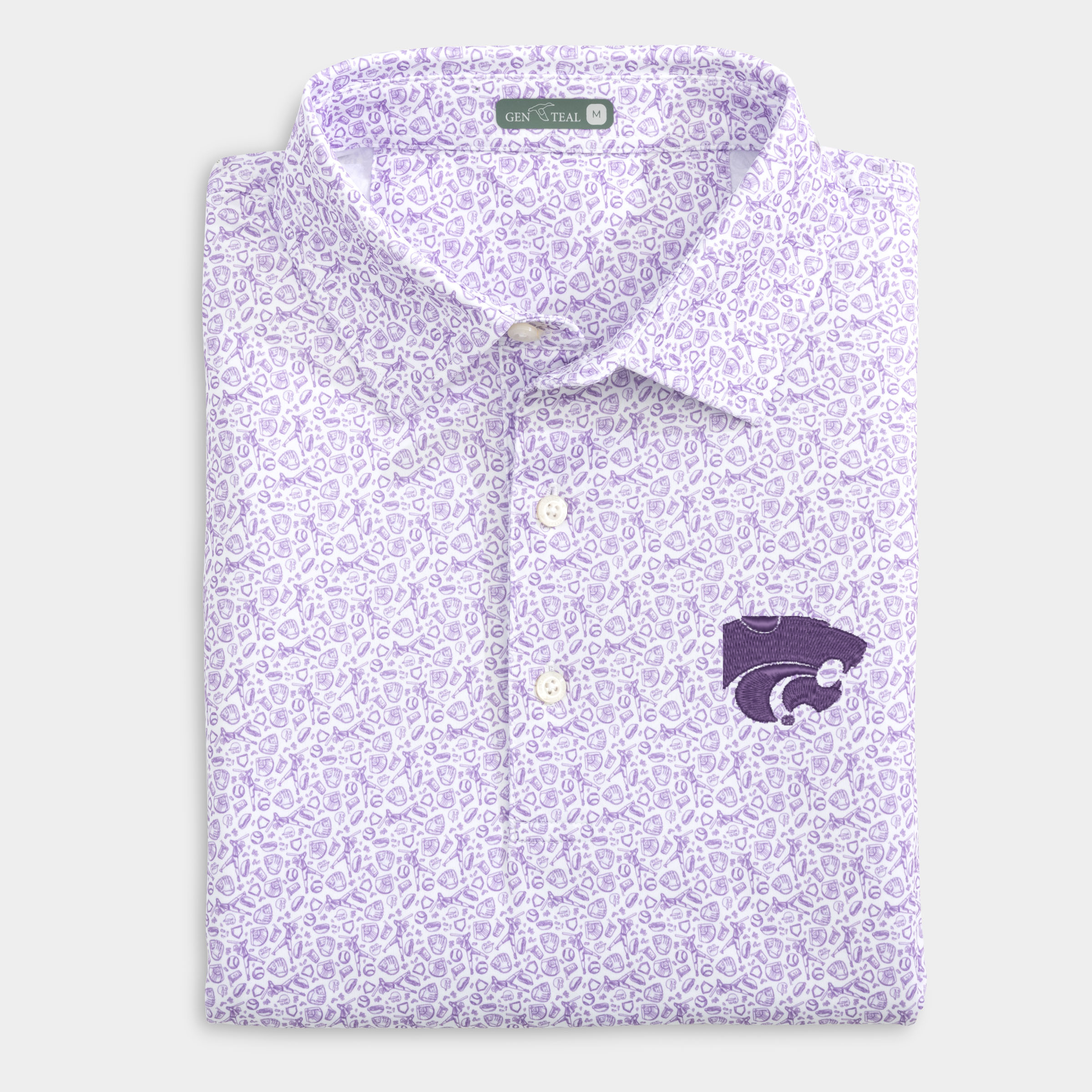 Kansas State Fastball Printed Performance Polo