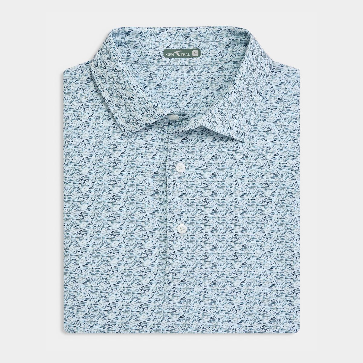 Ripple Effect Printed Performance Polo