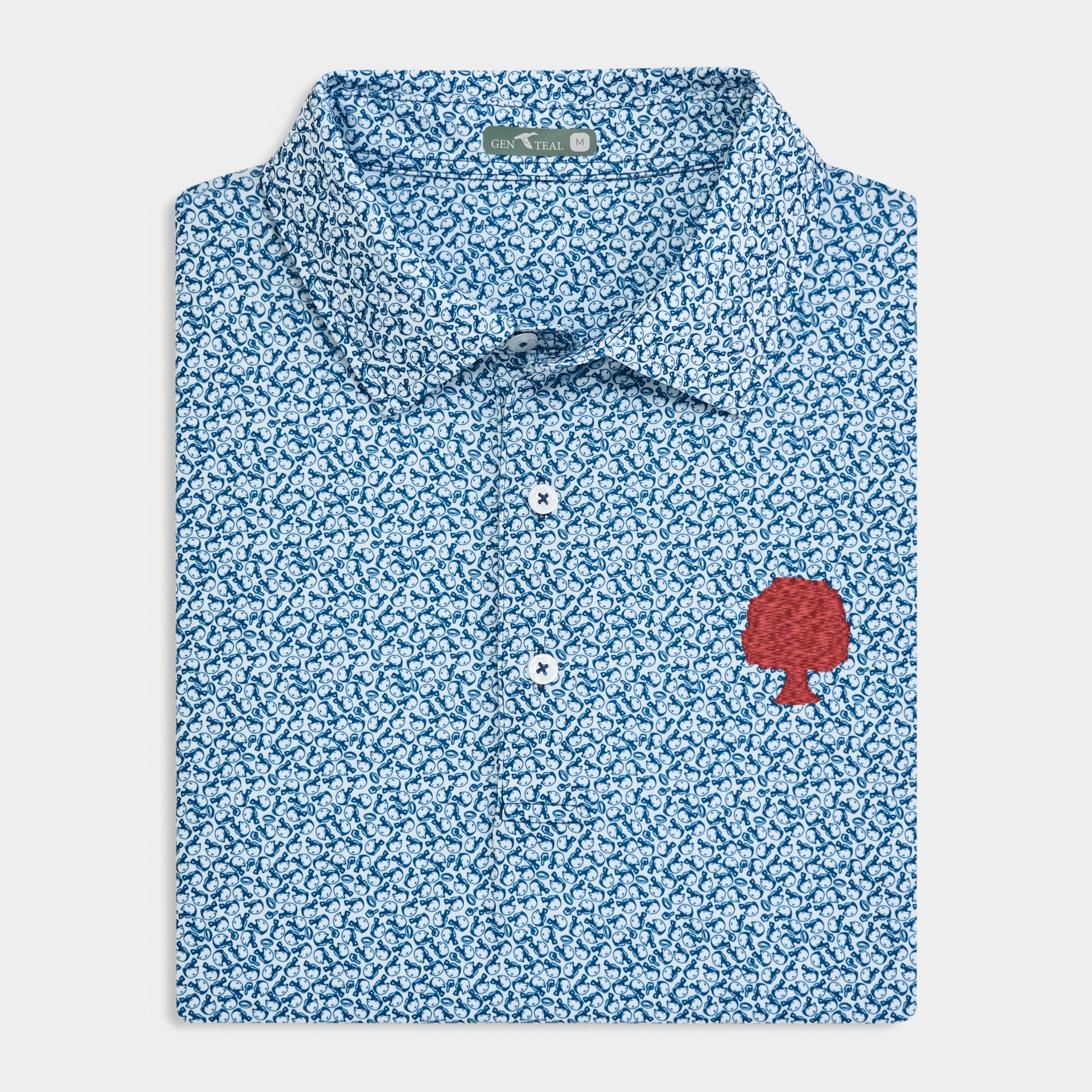 Grove Collective Helmet Havoc Printed Performance Polo