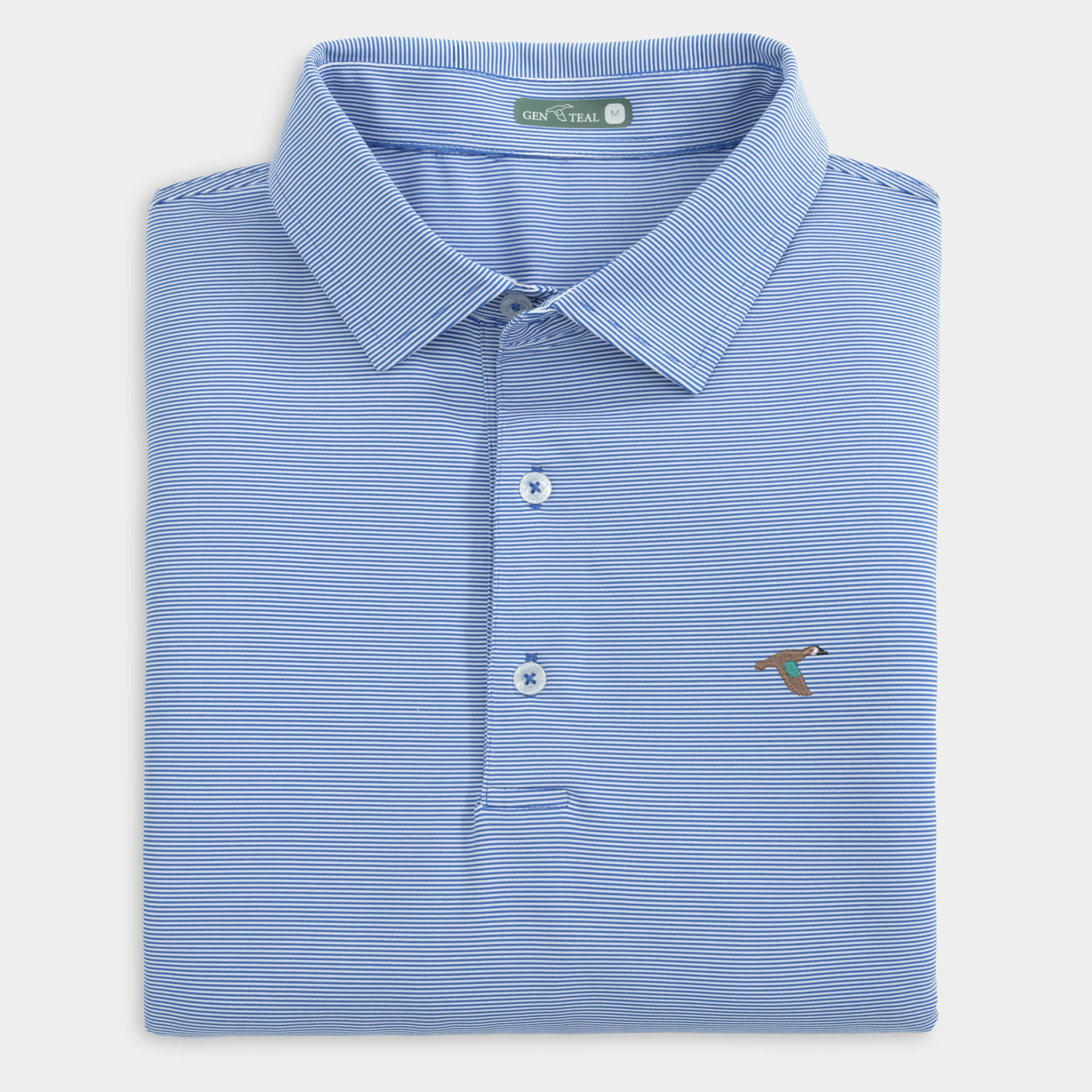 Club Pinstripe Signature Performance Polo