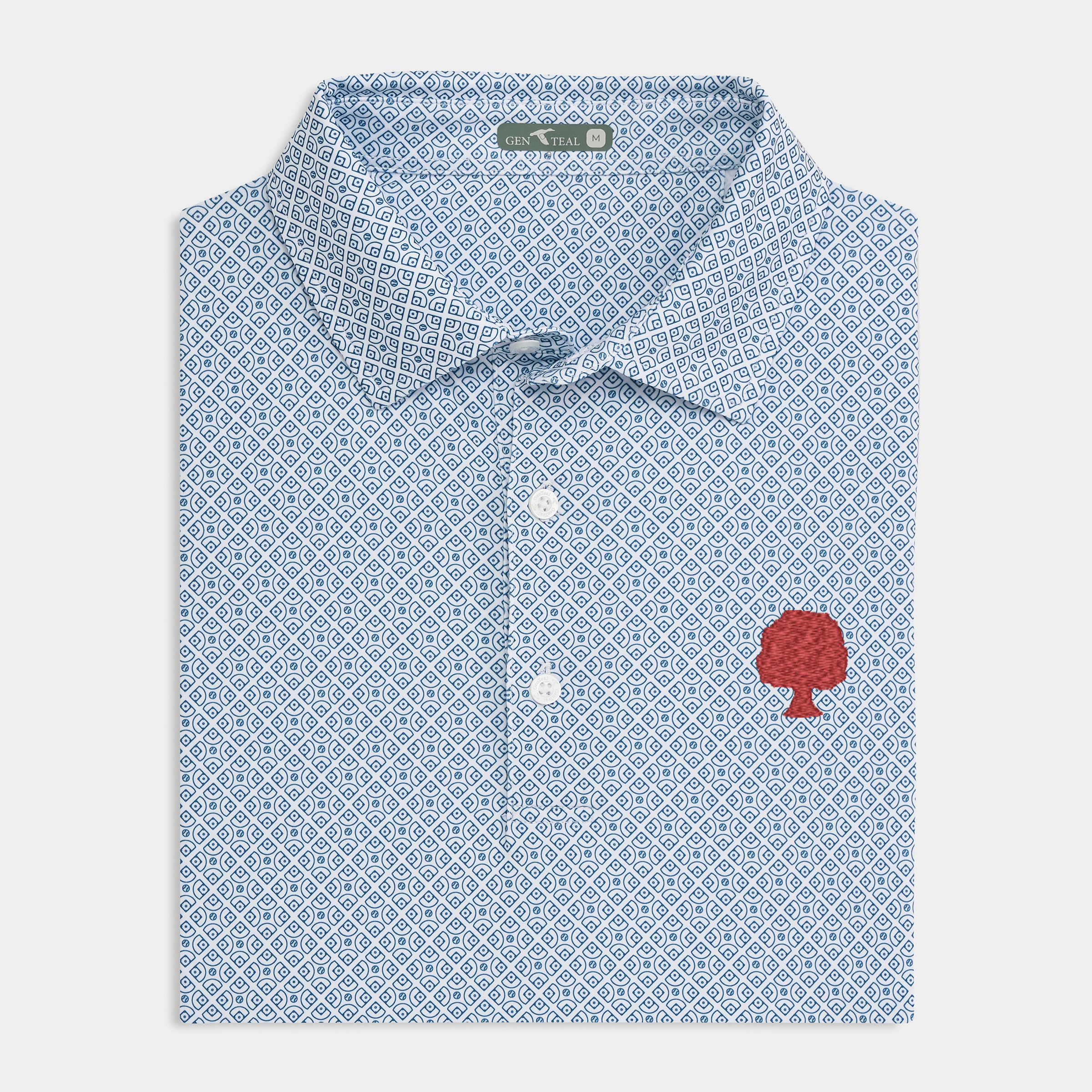 Grove Collective Diamonds Printed Performance Polo
