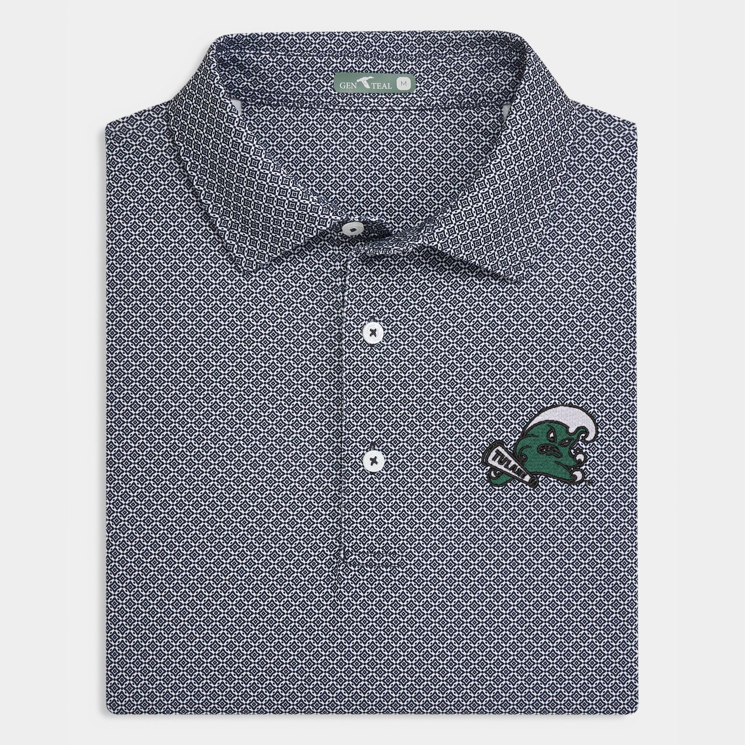 Tulane Diamond Lattice Printed Performance Polo