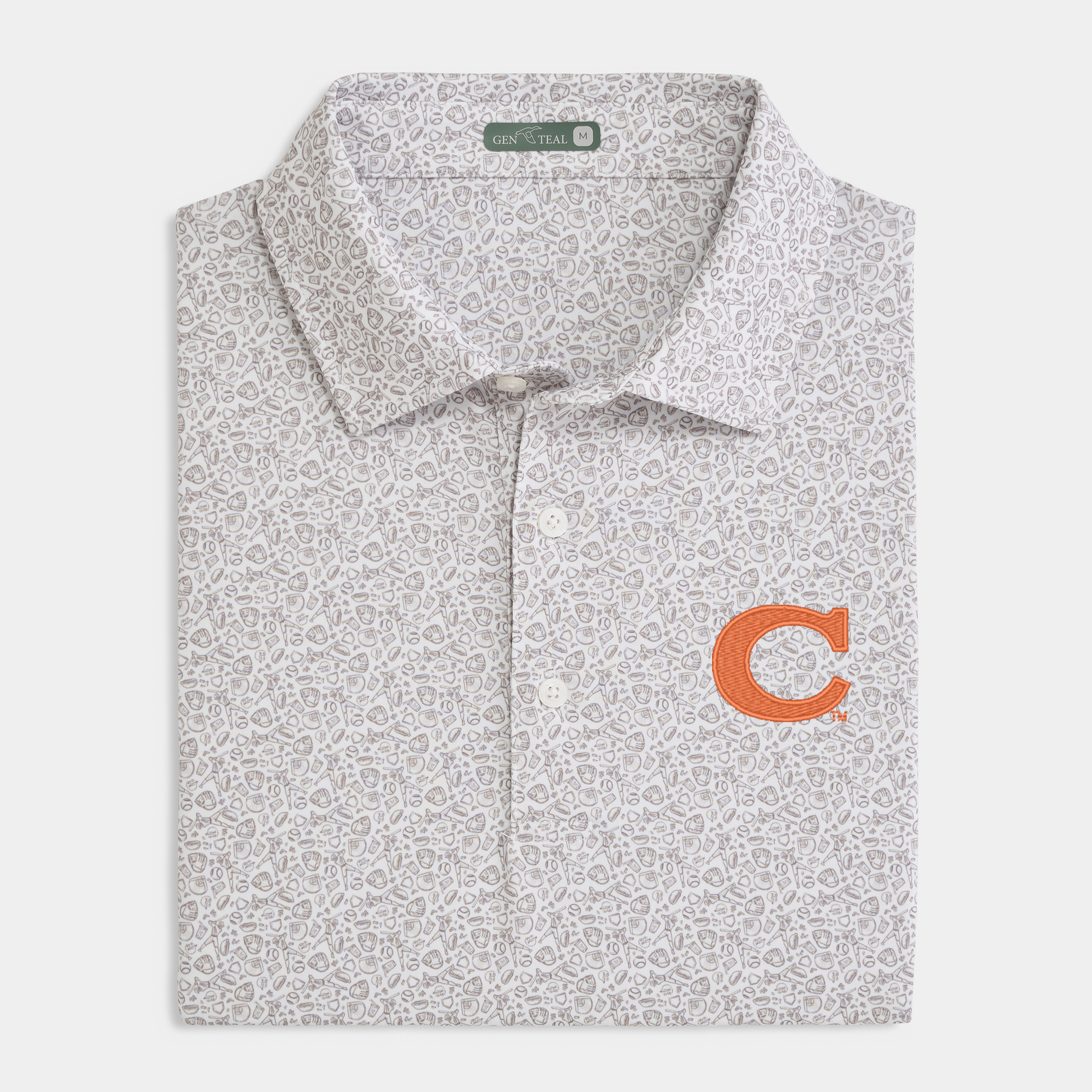 Clemson Fastball Printed Performance Polo